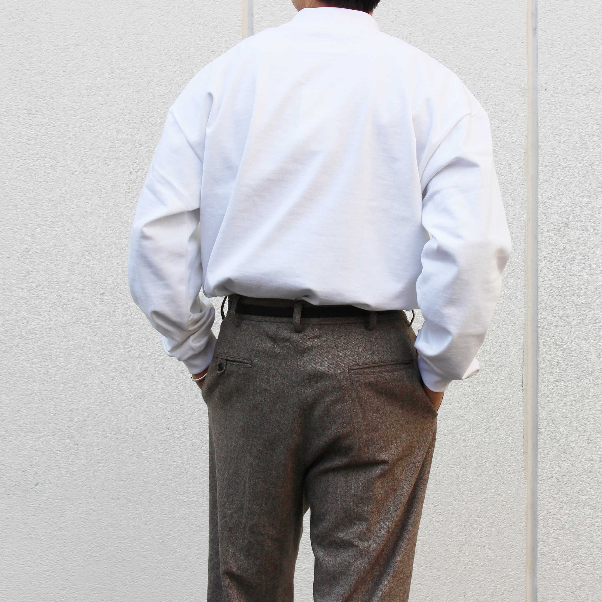 LAMOND ラモンド / MOCK NECK TEE モックネックティー(WHITE ホワイト)