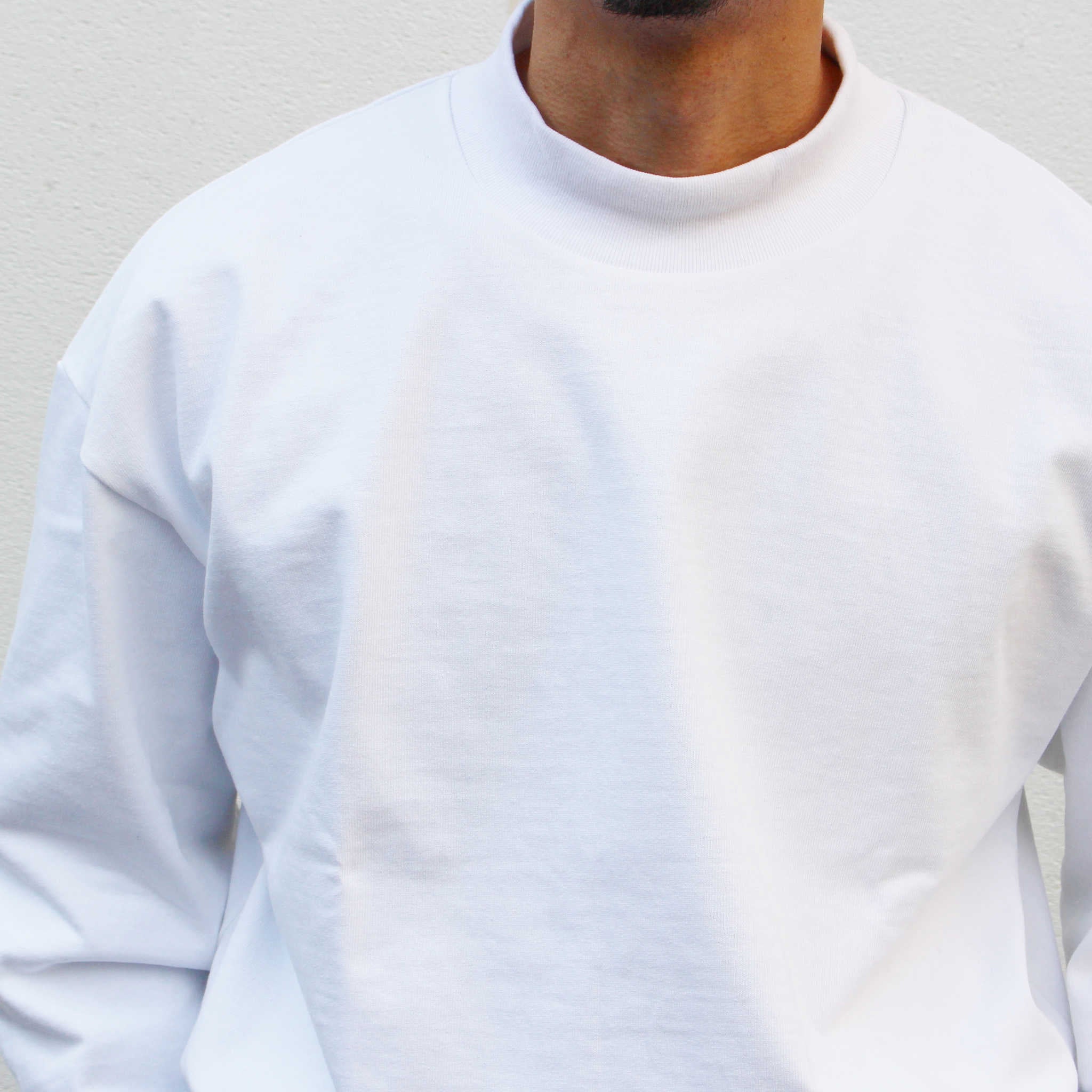 LAMOND ラモンド / MOCK NECK TEE モックネックティー(WHITE ホワイト)