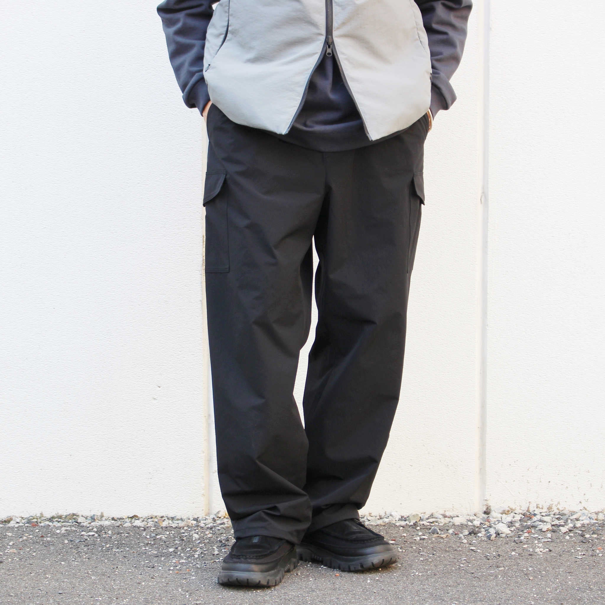 LAMOND ラモンド / TASLAN CARGO PANTS タスランカーゴパンツ (BLACK ブラック)