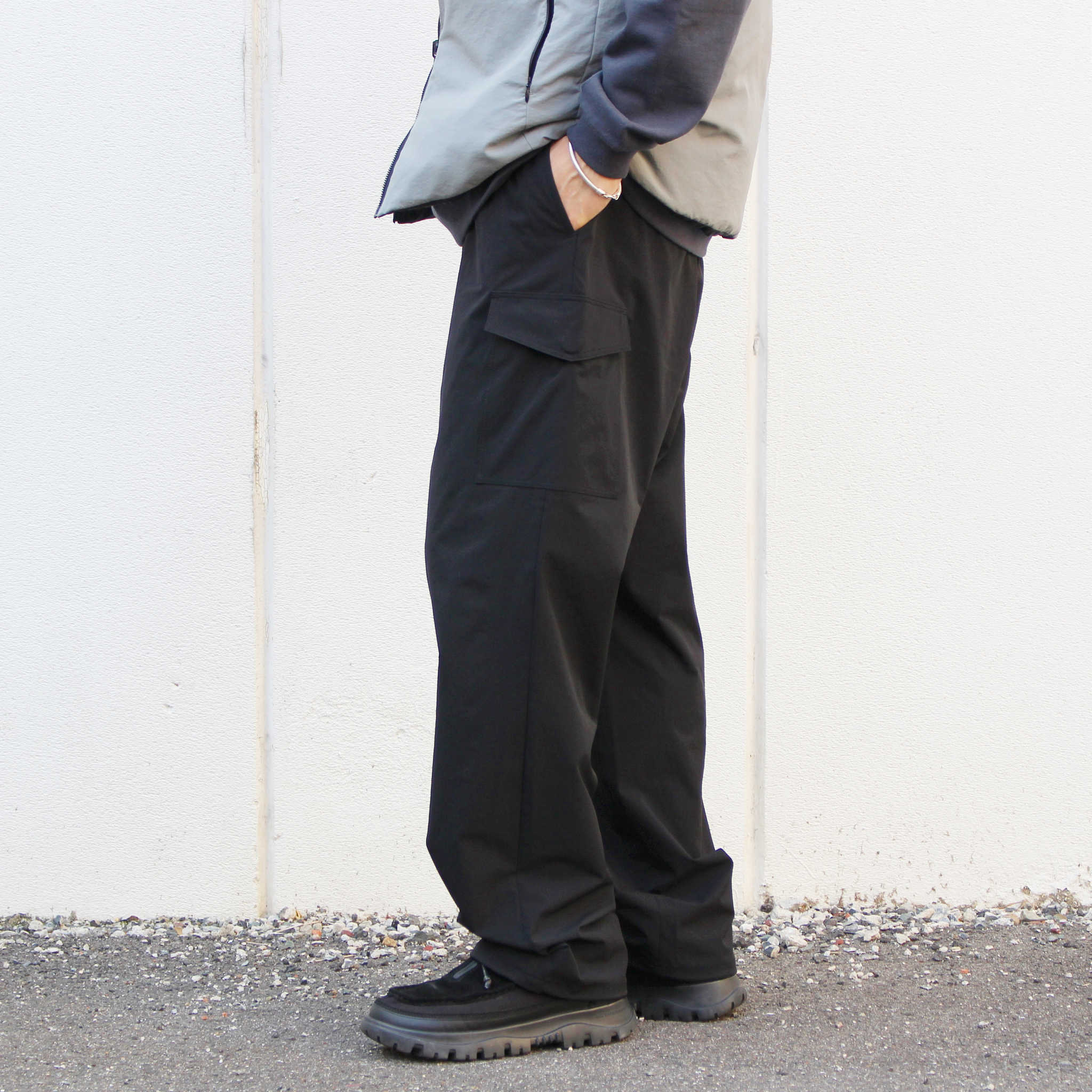 LAMOND ラモンド / TASLAN CARGO PANTS タスランカーゴパンツ (BLACK ブラック)