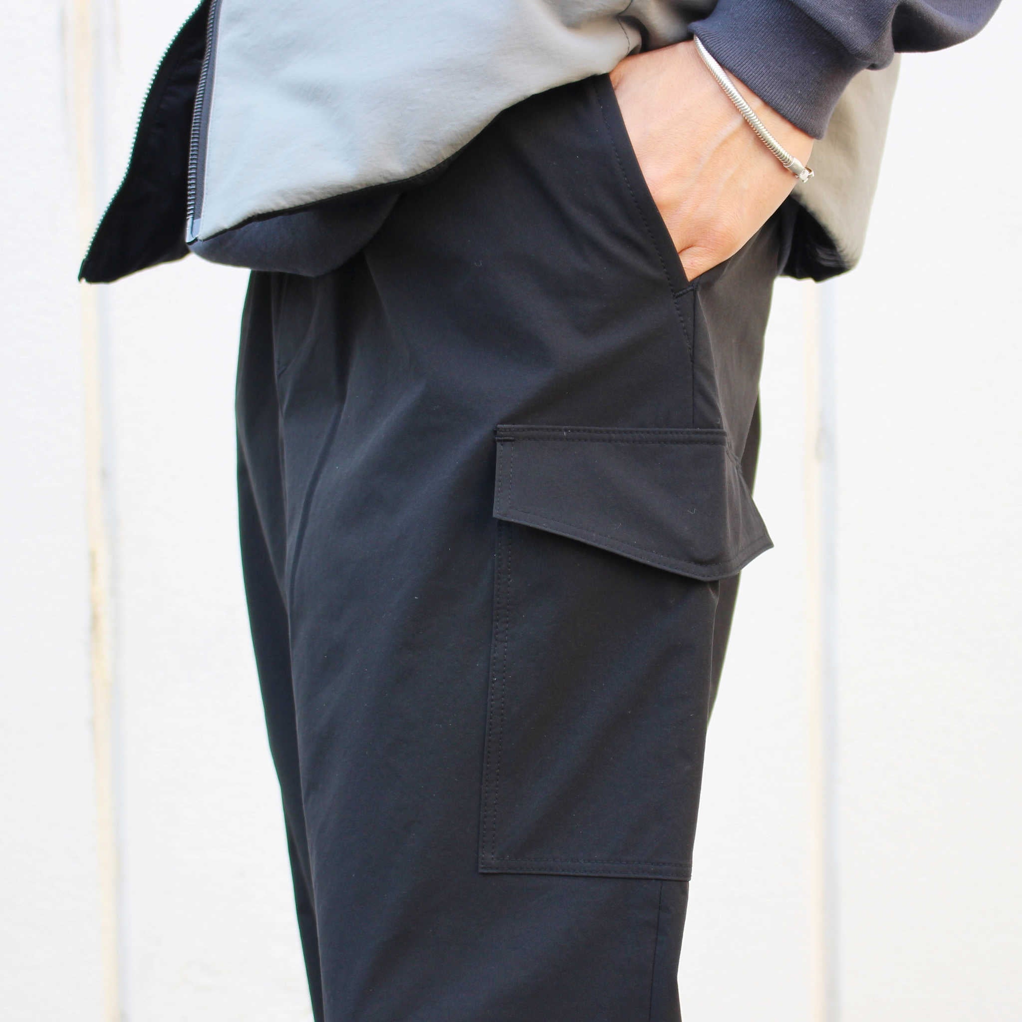 LAMOND ラモンド / TASLAN CARGO PANTS タスランカーゴパンツ (BLACK ブラック)