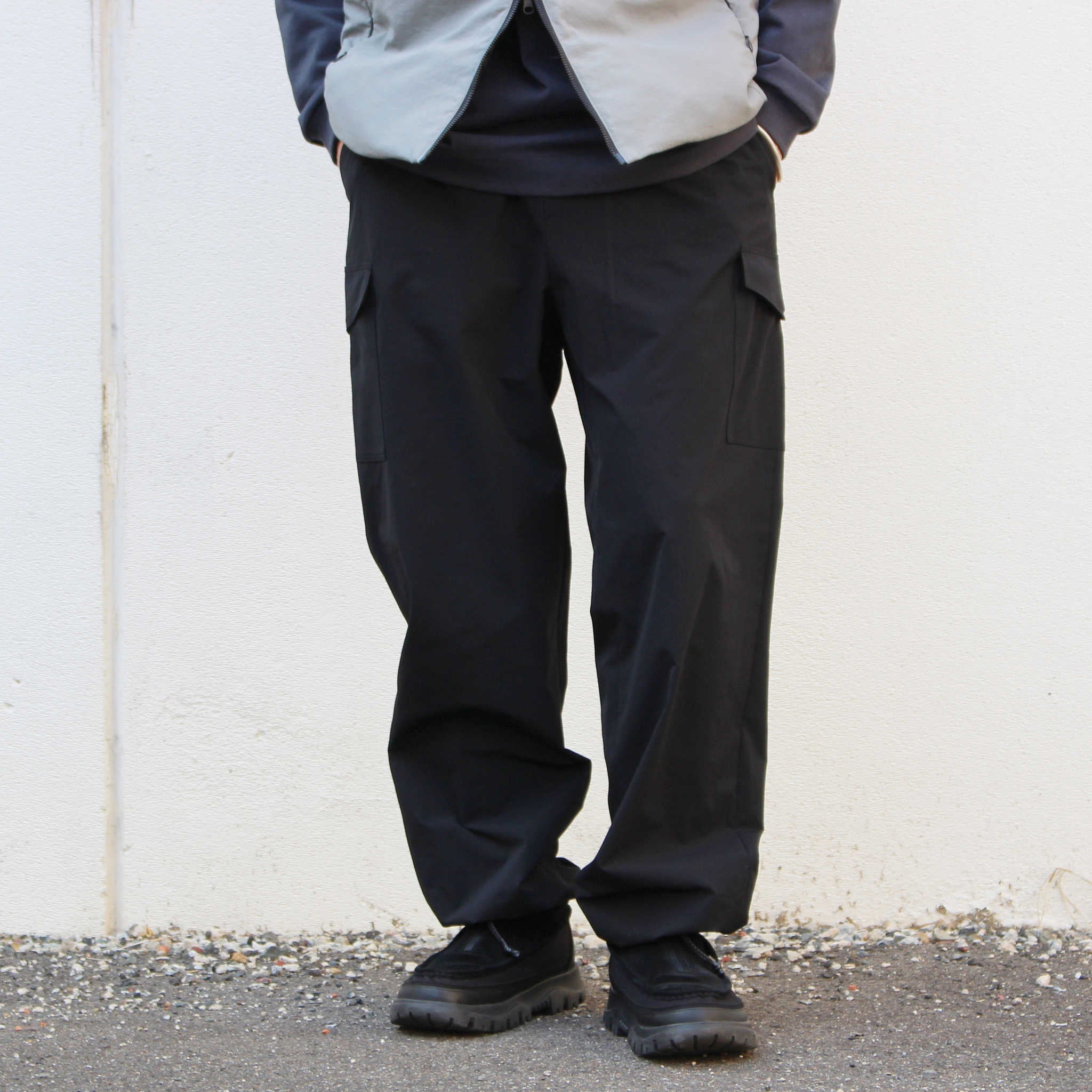 LAMOND ラモンド / TASLAN CARGO PANTS タスランカーゴパンツ (BLACK ブラック)