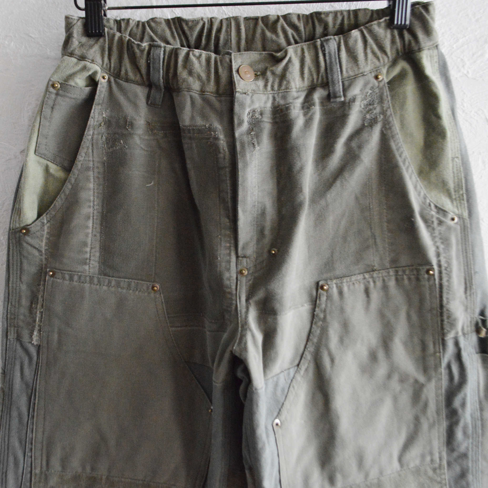 Nasngwam. ナスングワム / DAMAGE DOUBLE KNEE PANTS ダメージダブルニーパンツ Msize (OLIVE オリーブ)
