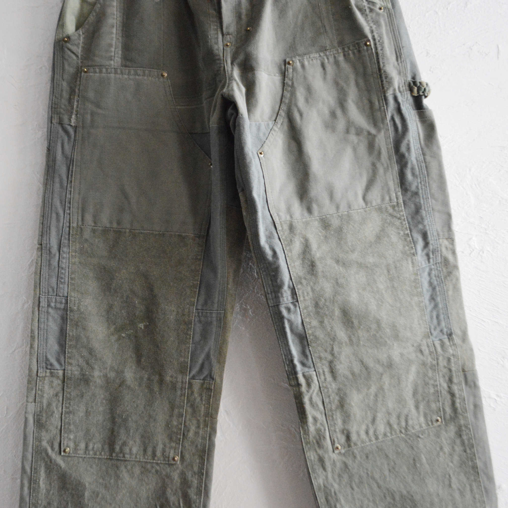 Nasngwam. ナスングワム / DAMAGE DOUBLE KNEE PANTS ダメージダブルニーパンツ Msize (OLIVE オリーブ)