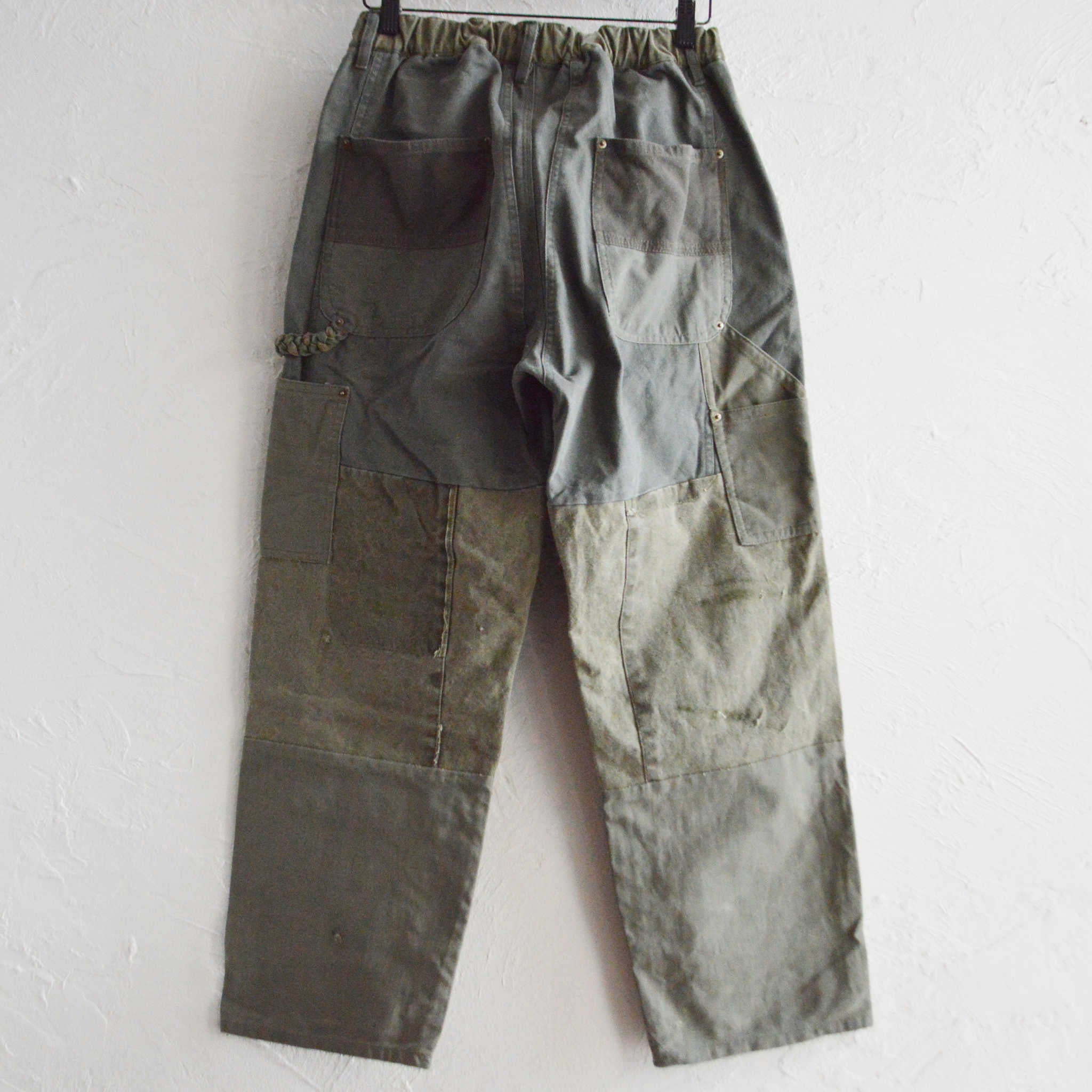 Nasngwam. ナスングワム / DAMAGE DOUBLE KNEE PANTS ダメージダブルニーパンツ Msize (OLIVE オリーブ)