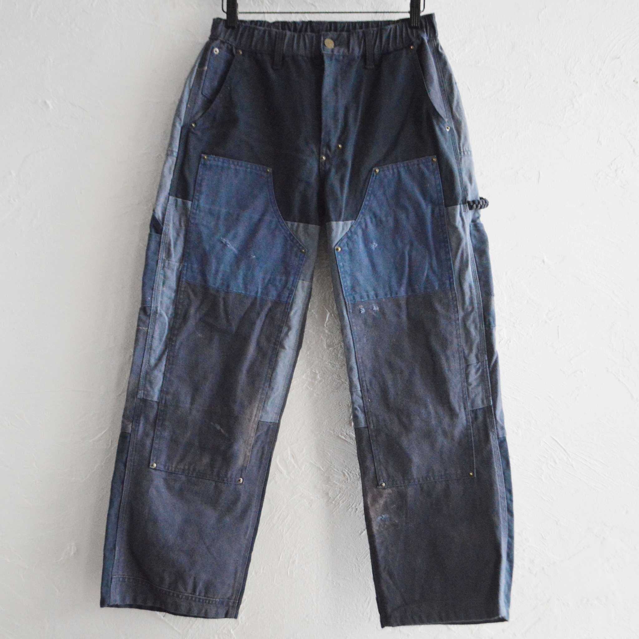 Nasngwam. ナスングワム / DAMAGE DOUBLE KNEE PANTS ダメージダブルニーパンツ Msize (NAVY ネイビー)