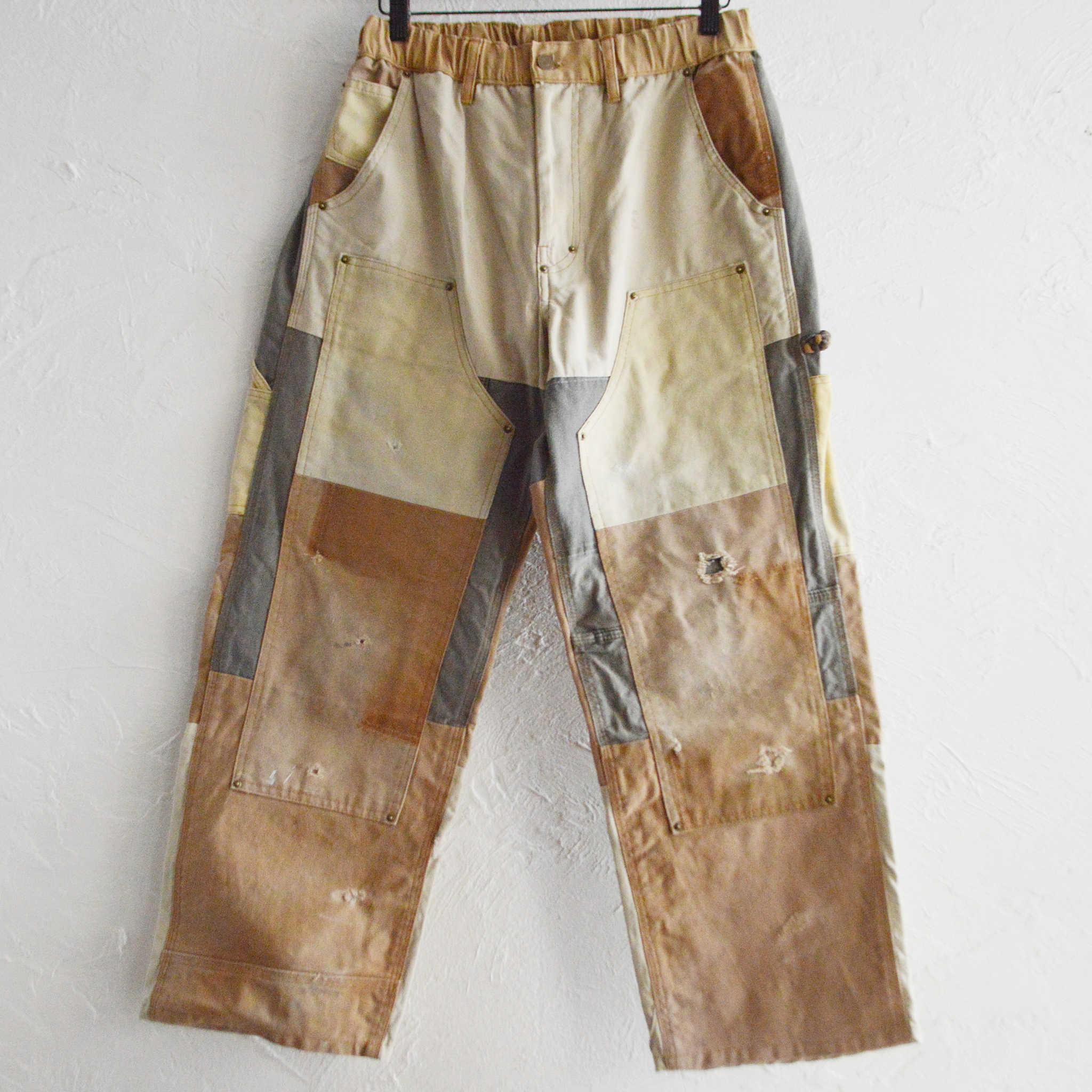 Nasngwam. ナスングワム / DAMAGE DOUBLE KNEE PANTS ダメージダブルニーパンツ Lsize (BROWN ブラウン)