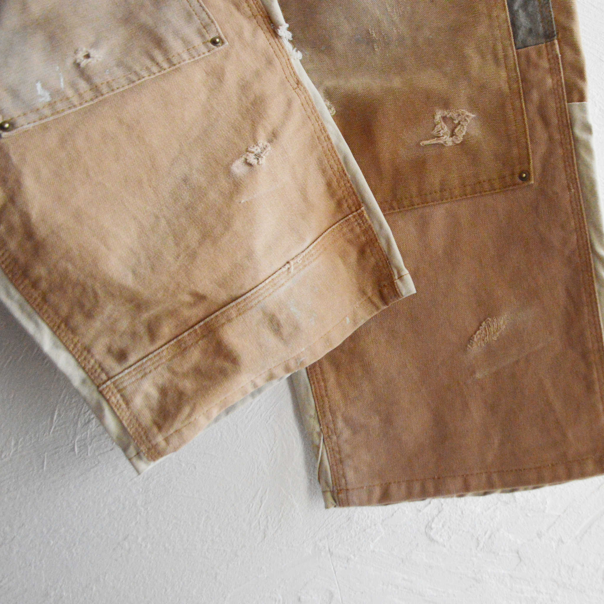 Nasngwam. ナスングワム / DAMAGE DOUBLE KNEE PANTS ダメージダブルニーパンツ Lsize (BROWN ブラウン)