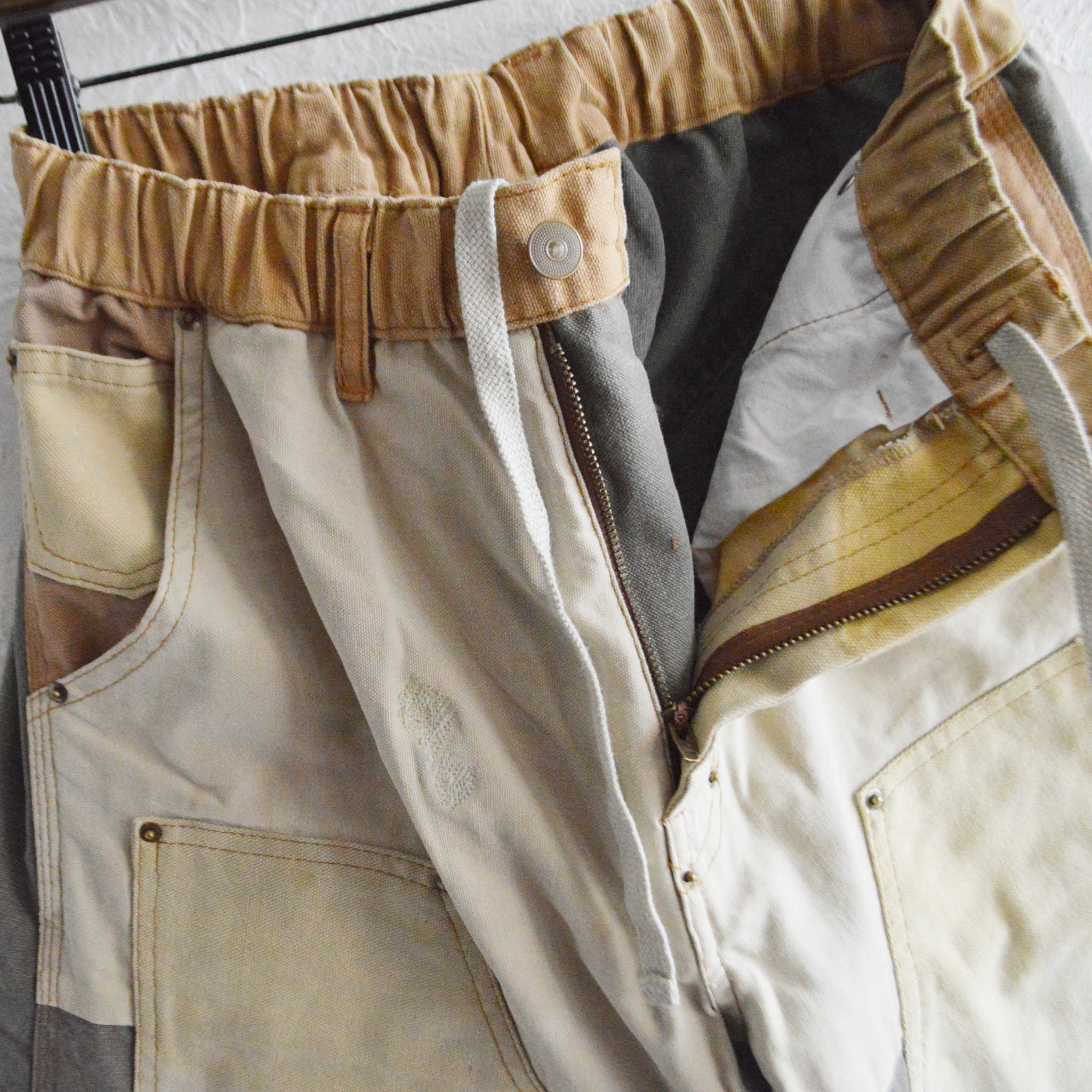 Nasngwam. ナスングワム / DAMAGE DOUBLE KNEE PANTS ダメージダブルニーパンツ Lsize (BROWN ブラウン)