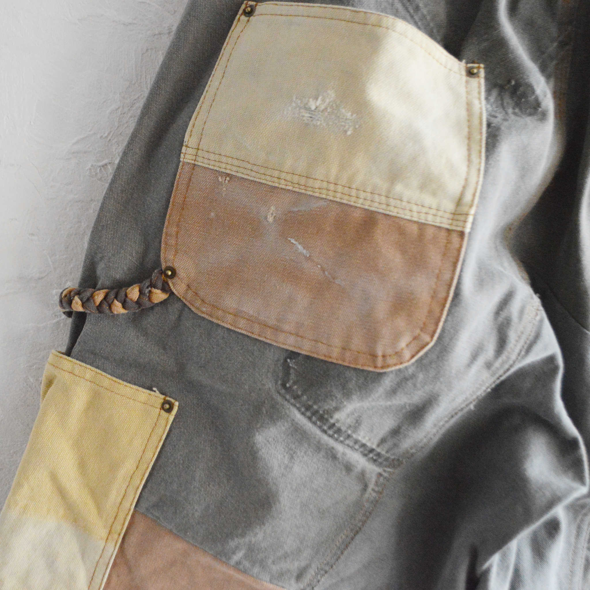 Nasngwam. ナスングワム / DAMAGE DOUBLE KNEE PANTS ダメージダブルニーパンツ Lsize (BROWN ブラウン)