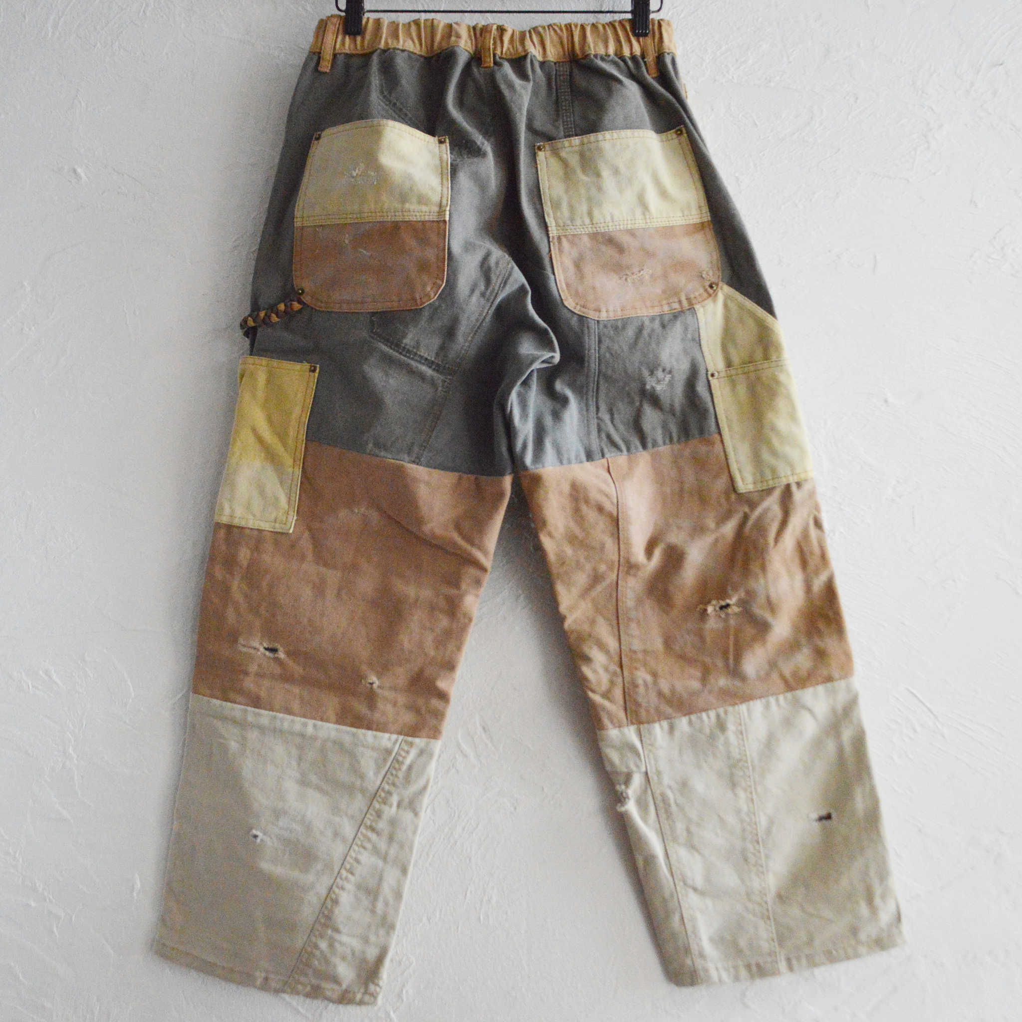 Nasngwam. ナスングワム / DAMAGE DOUBLE KNEE PANTS ダメージダブルニーパンツ Lsize (BROWN ブラウン)