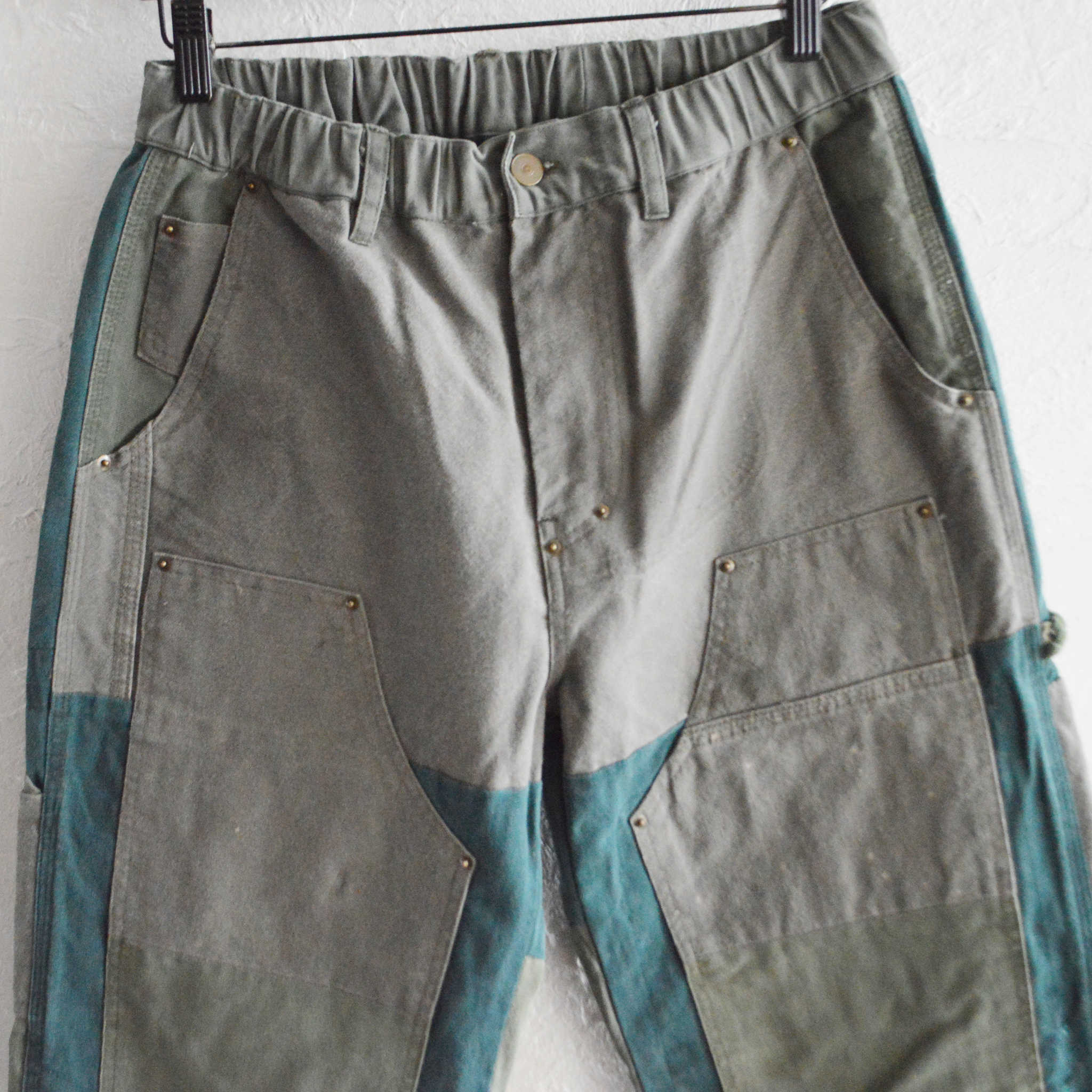 Nasngwam. ナスングワム / DAMAGE DOUBLE KNEE PANTS ダメージダブルニーパンツ Lsize (OLIVE オリーブ)