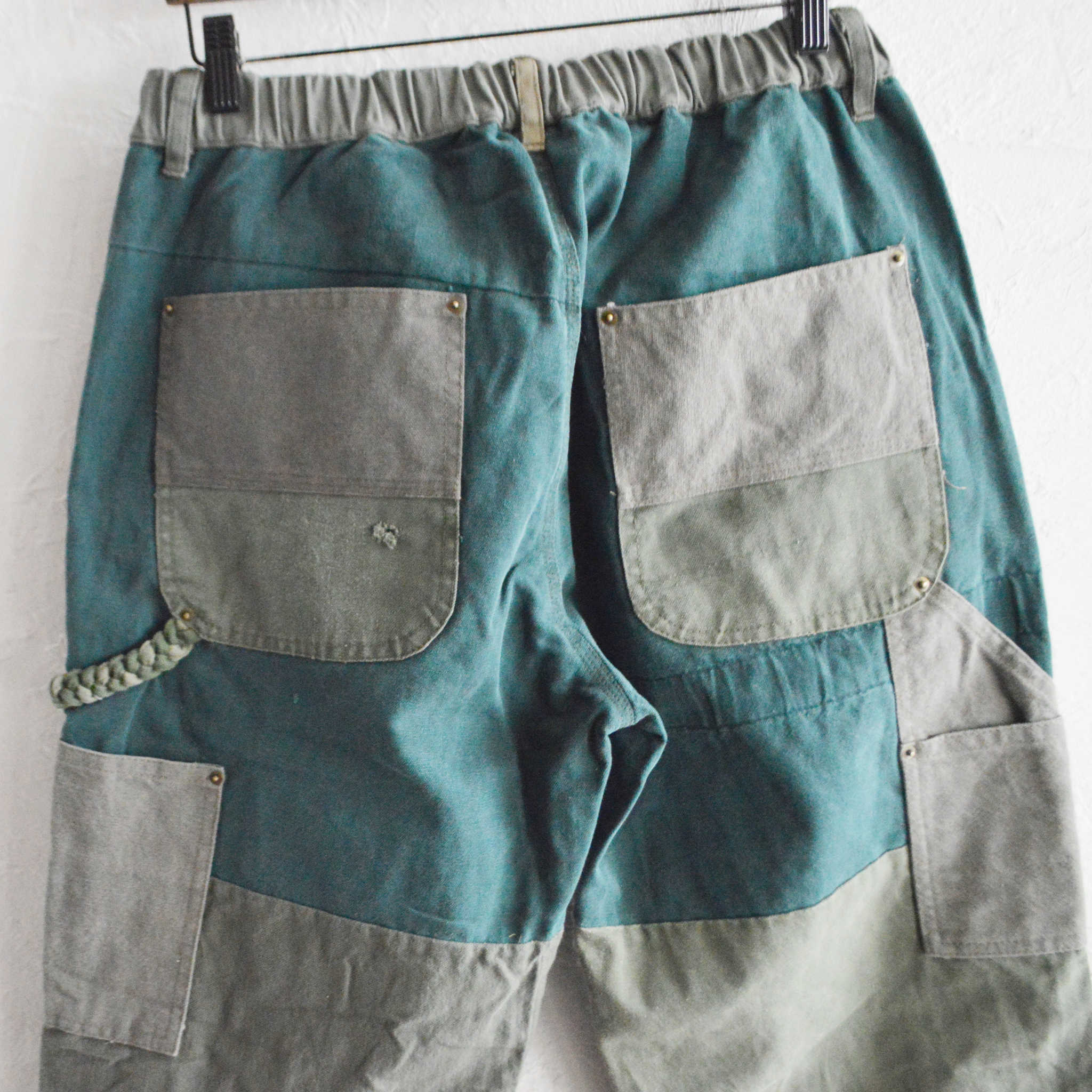 Nasngwam. ナスングワム / DAMAGE DOUBLE KNEE PANTS ダメージダブルニーパンツ Lsize (OLIVE オリーブ)