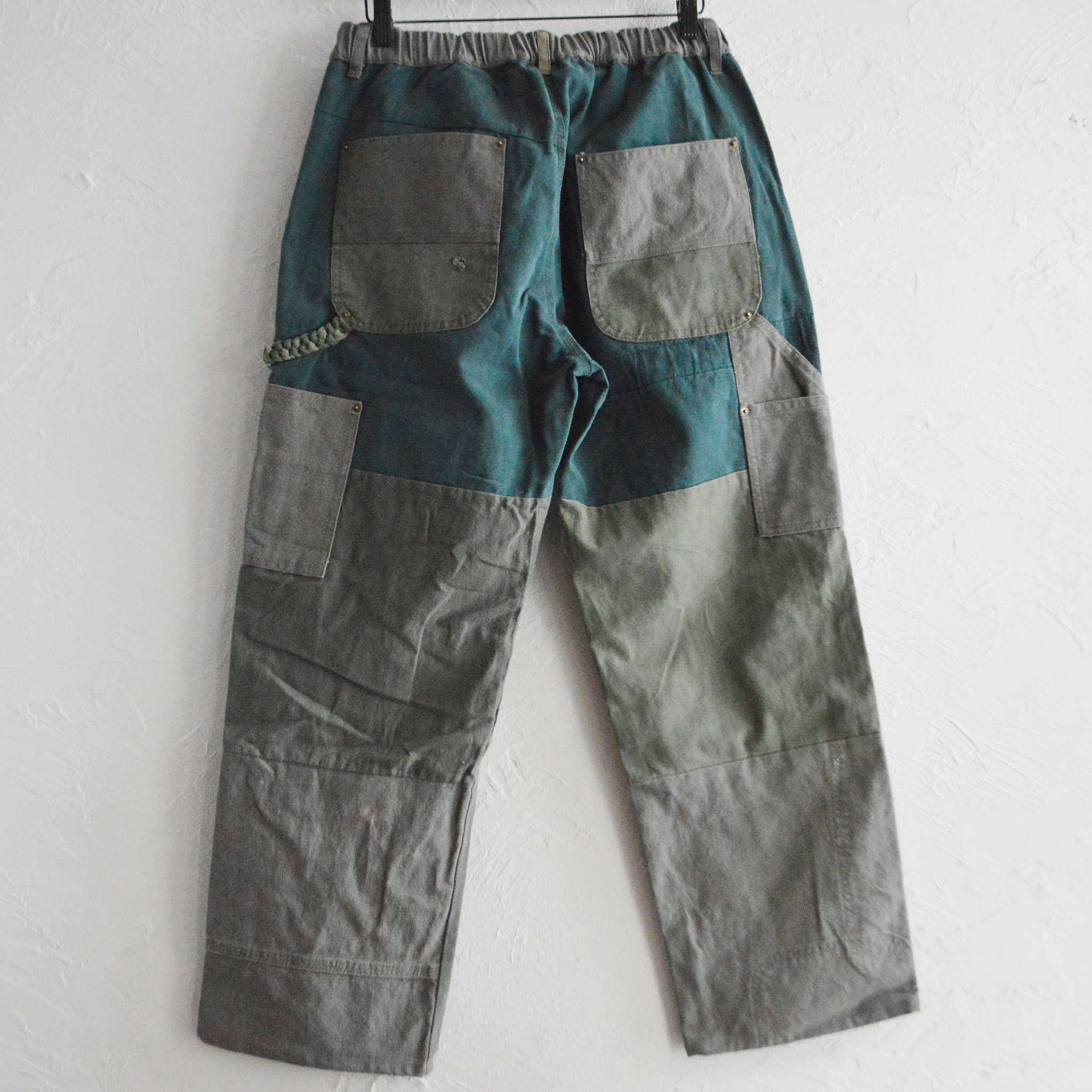 Nasngwam. ナスングワム / DAMAGE DOUBLE KNEE PANTS ダメージダブルニーパンツ Lsize (OLIVE オリーブ)