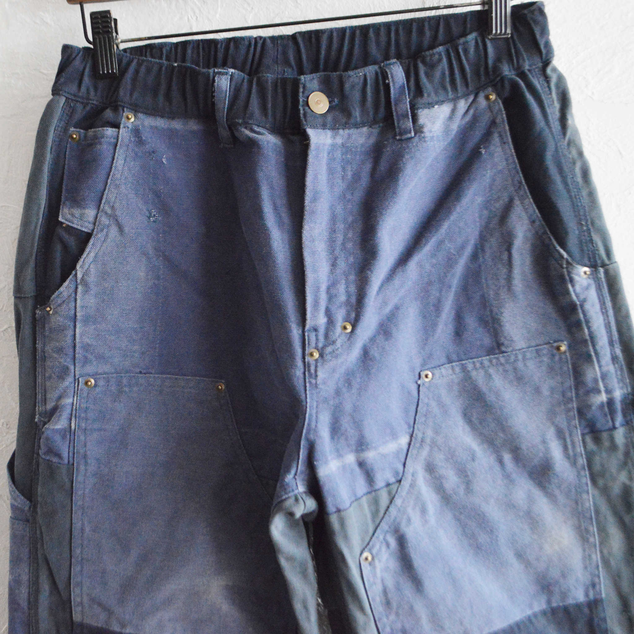 Nasngwam. ナスングワム / DAMAGE DOUBLE KNEE PANTS ダメージダブルニーパンツ Lsize (NAVY ネイビー)