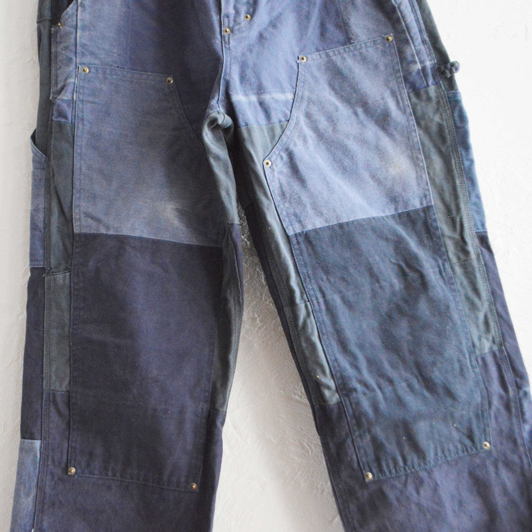Nasngwam. ナスングワム / DAMAGE DOUBLE KNEE PANTS ダメージダブルニーパンツ Lsize (NAVY ネイビー)