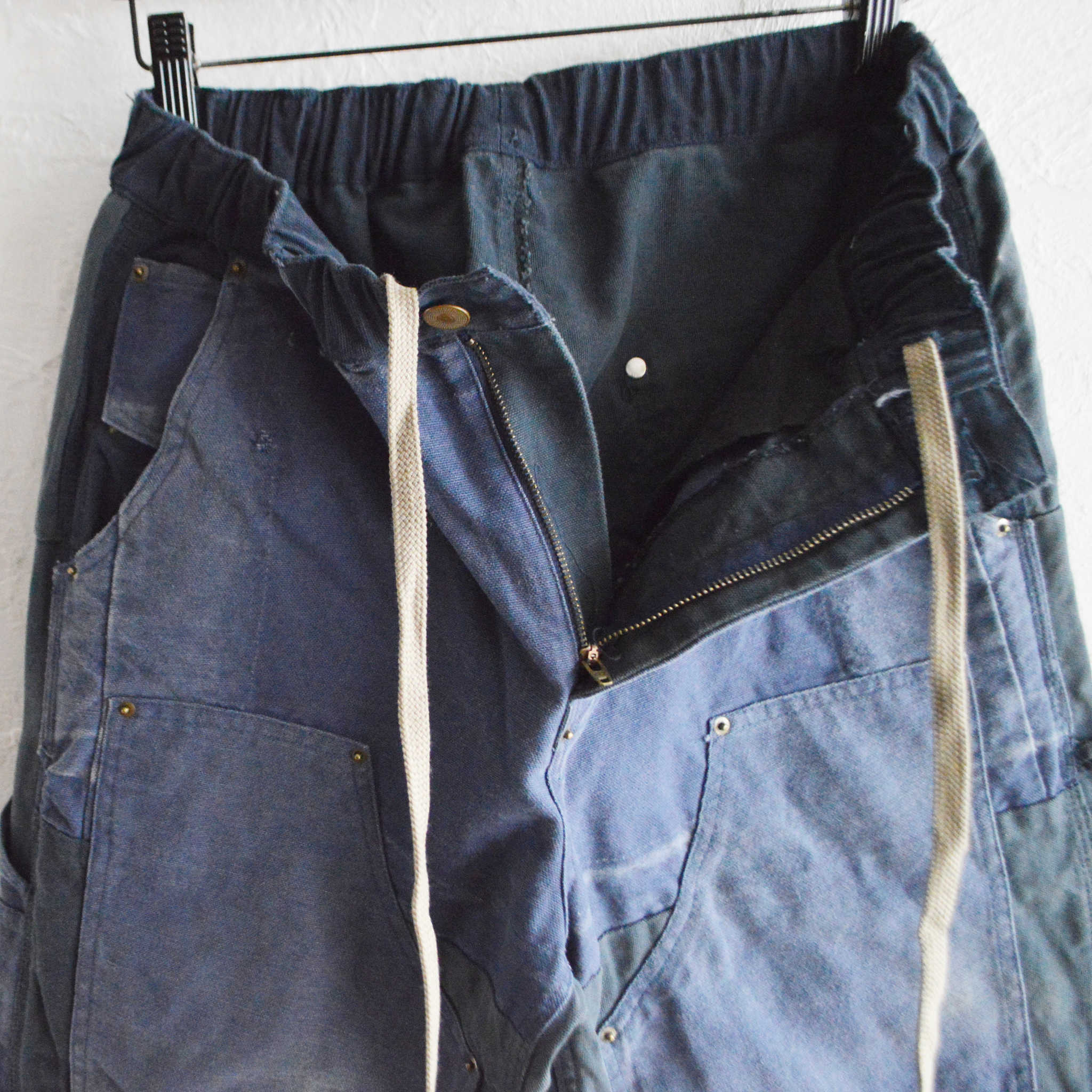 Nasngwam. ナスングワム / DAMAGE DOUBLE KNEE PANTS ダメージダブルニーパンツ Lsize (NAVY ネイビー)