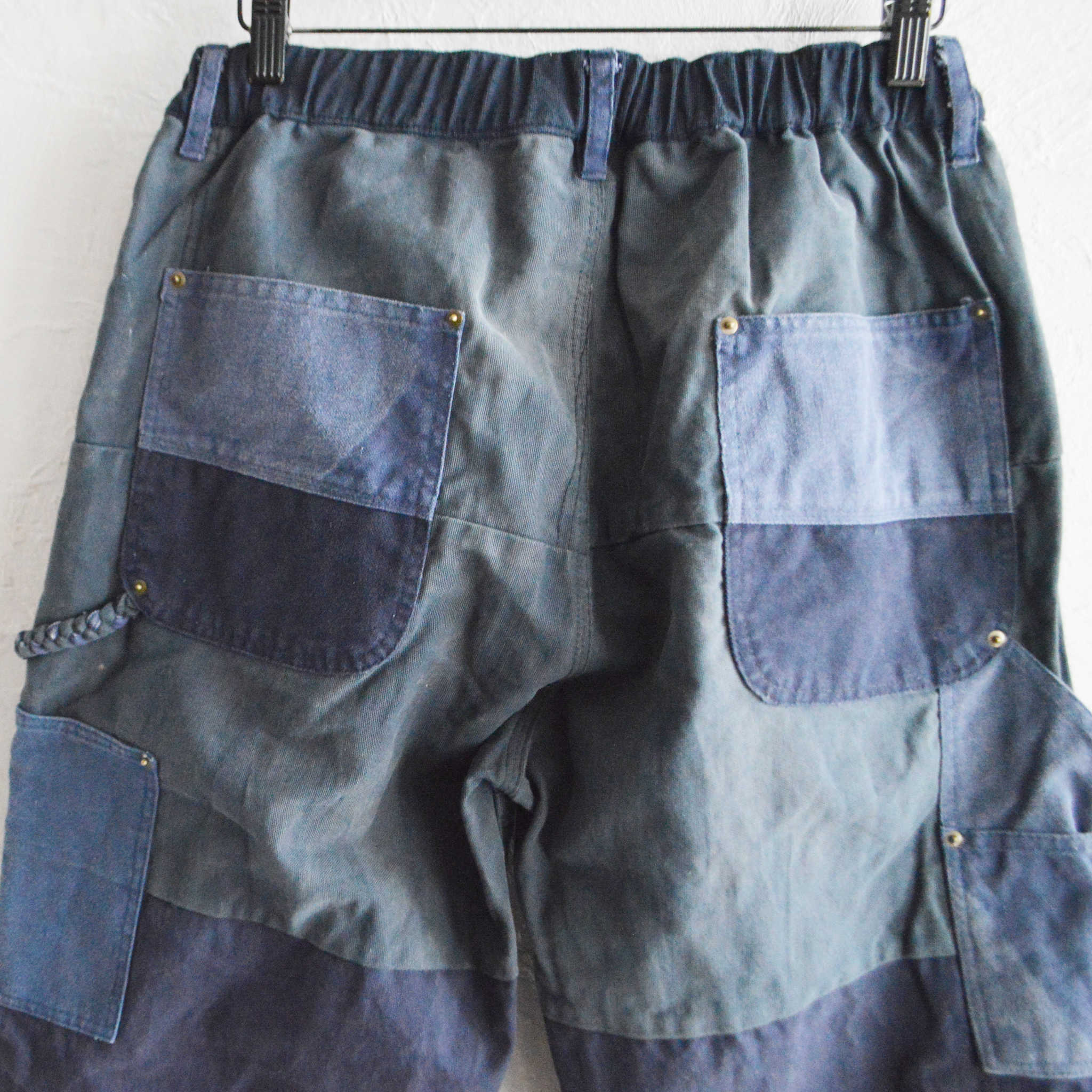 Nasngwam. ナスングワム / DAMAGE DOUBLE KNEE PANTS ダメージダブルニーパンツ Lsize (NAVY ネイビー)