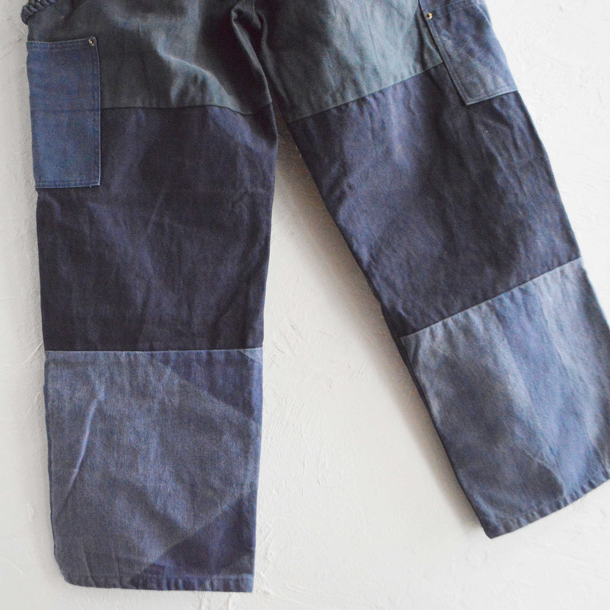 Nasngwam. ナスングワム / DAMAGE DOUBLE KNEE PANTS ダメージダブルニーパンツ Lsize (NAVY ネイビー)
