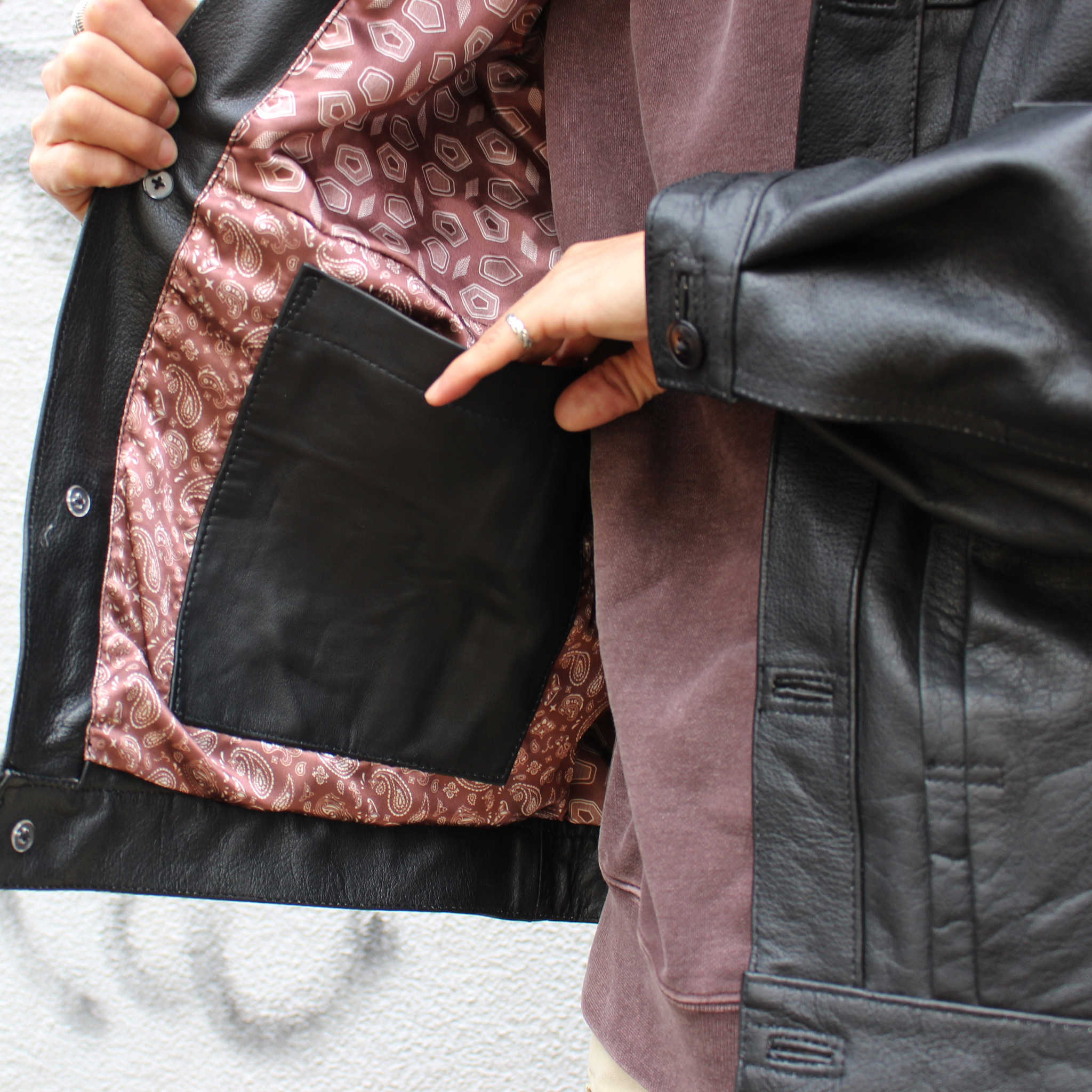 Nasngwam. ナスングワム / ATAVISM LEATHER JACKET アタビズムジャケット Msize (BLACK ブラック)