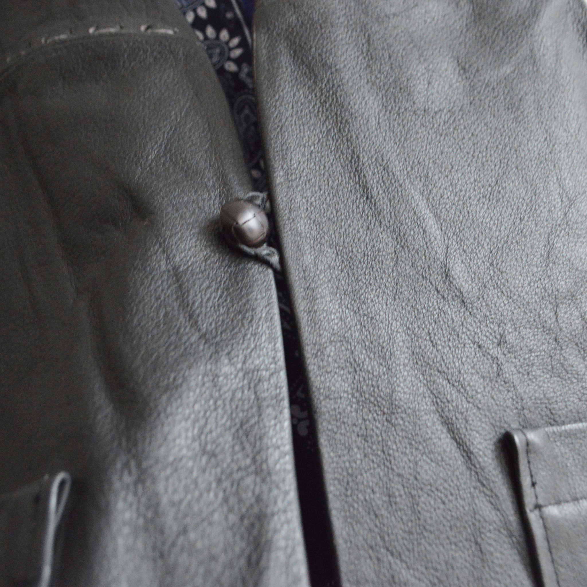 Nasngwam. ナスングワム / PUEBLO LEATHER VEST プエブロベスト Lsize (BLACK ブラック)