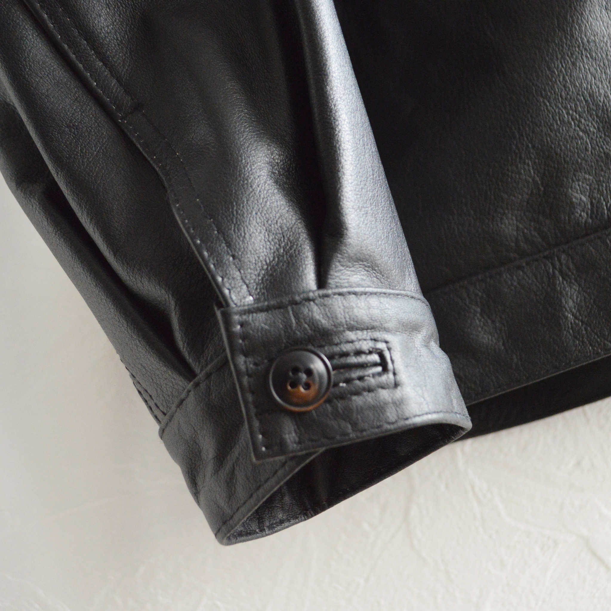 Nasngwam. ナスングワム / ATAVISM LEATHER JACKET アタビズムジャケット Msize (BLACK ブラック)