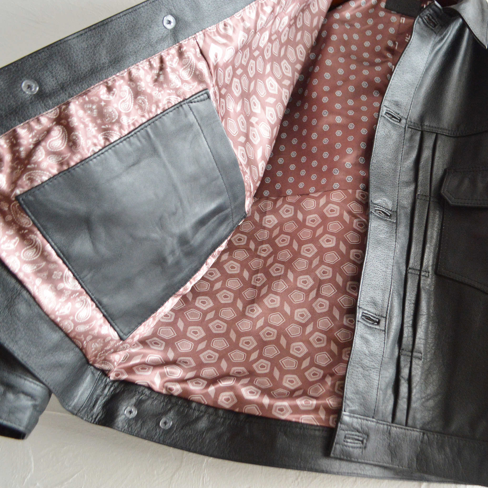 Nasngwam. ナスングワム / ATAVISM LEATHER JACKET アタビズムジャケット Msize (BLACK ブラック)