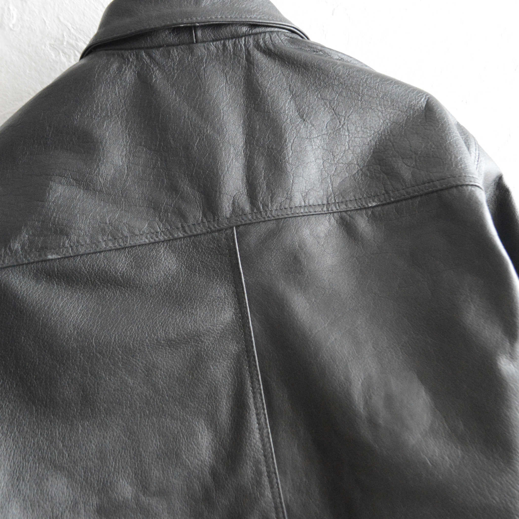 Nasngwam. ナスングワム / ATAVISM LEATHER JACKET アタビズムジャケット Msize (BLACK ブラック)