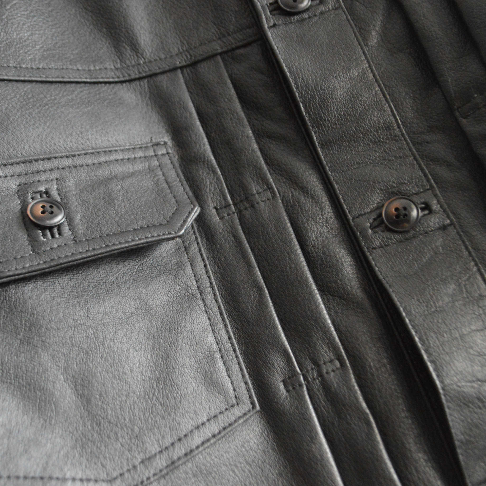 Nasngwam. ナスングワム / ATAVISM LEATHER JACKET アタビズムジャケット Msize (BLACK ブラック)