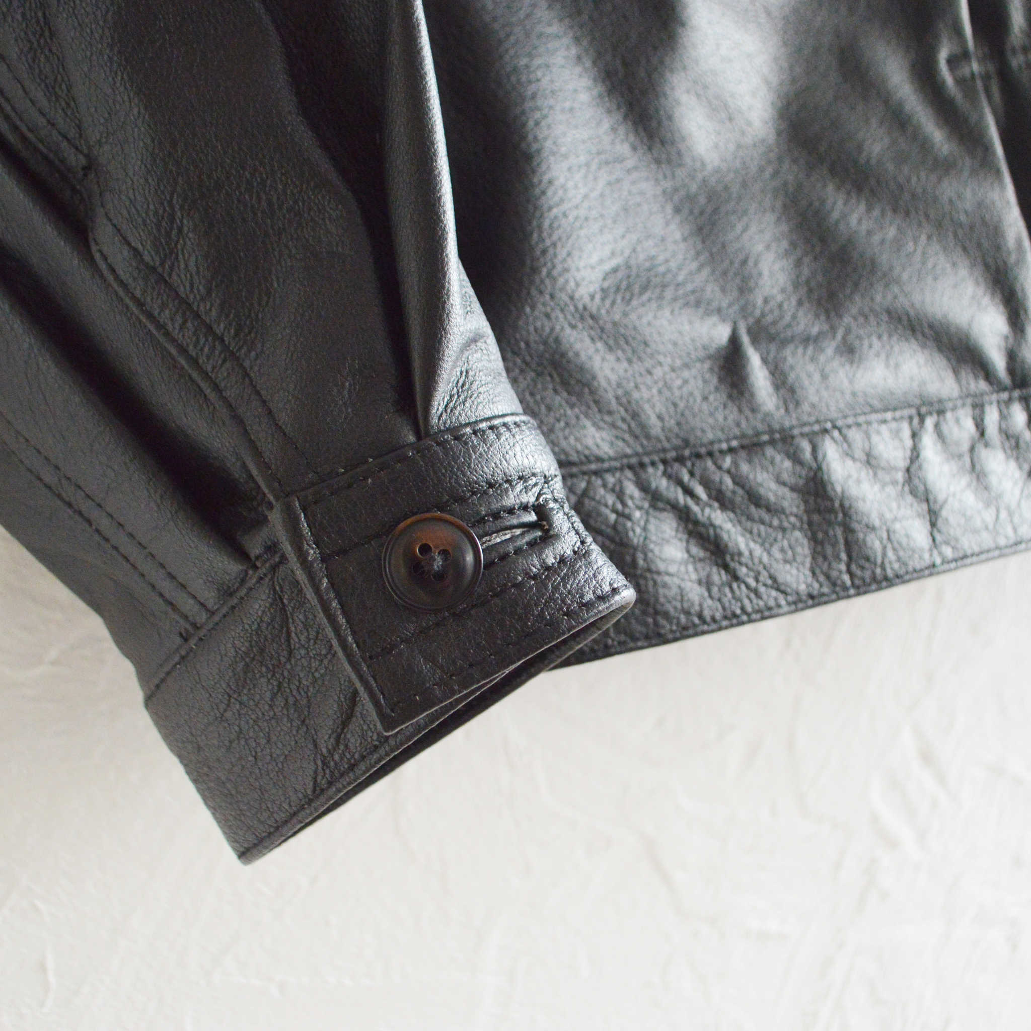 Nasngwam. ナスングワム / ATAVISM LEATHER JACKET アタビズムジャケット Msize (BLACK ブラック)