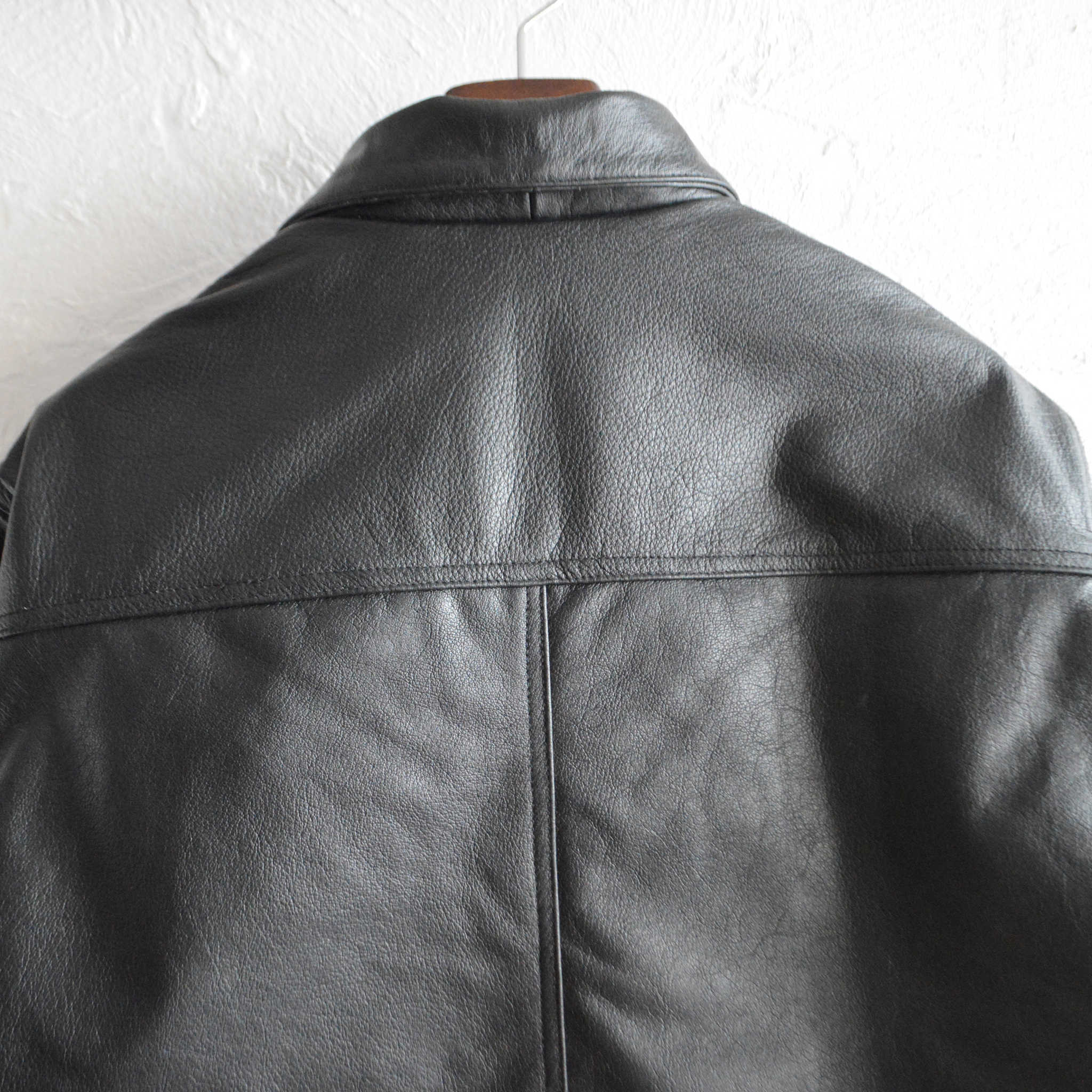 Nasngwam. ナスングワム / ATAVISM LEATHER JACKET アタビズムジャケット Msize (BLACK ブラック)