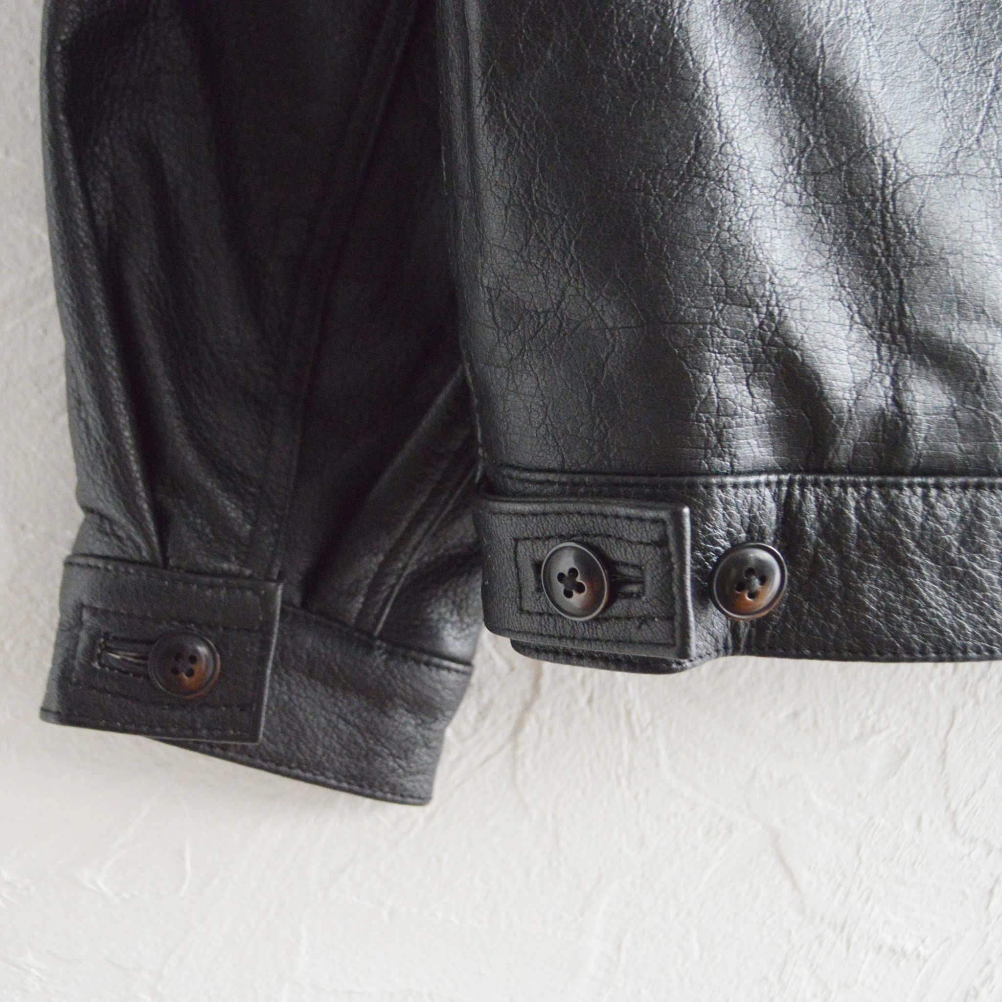 Nasngwam. ナスングワム / ATAVISM LEATHER JACKET アタビズムジャケット Msize (BLACK ブラック)