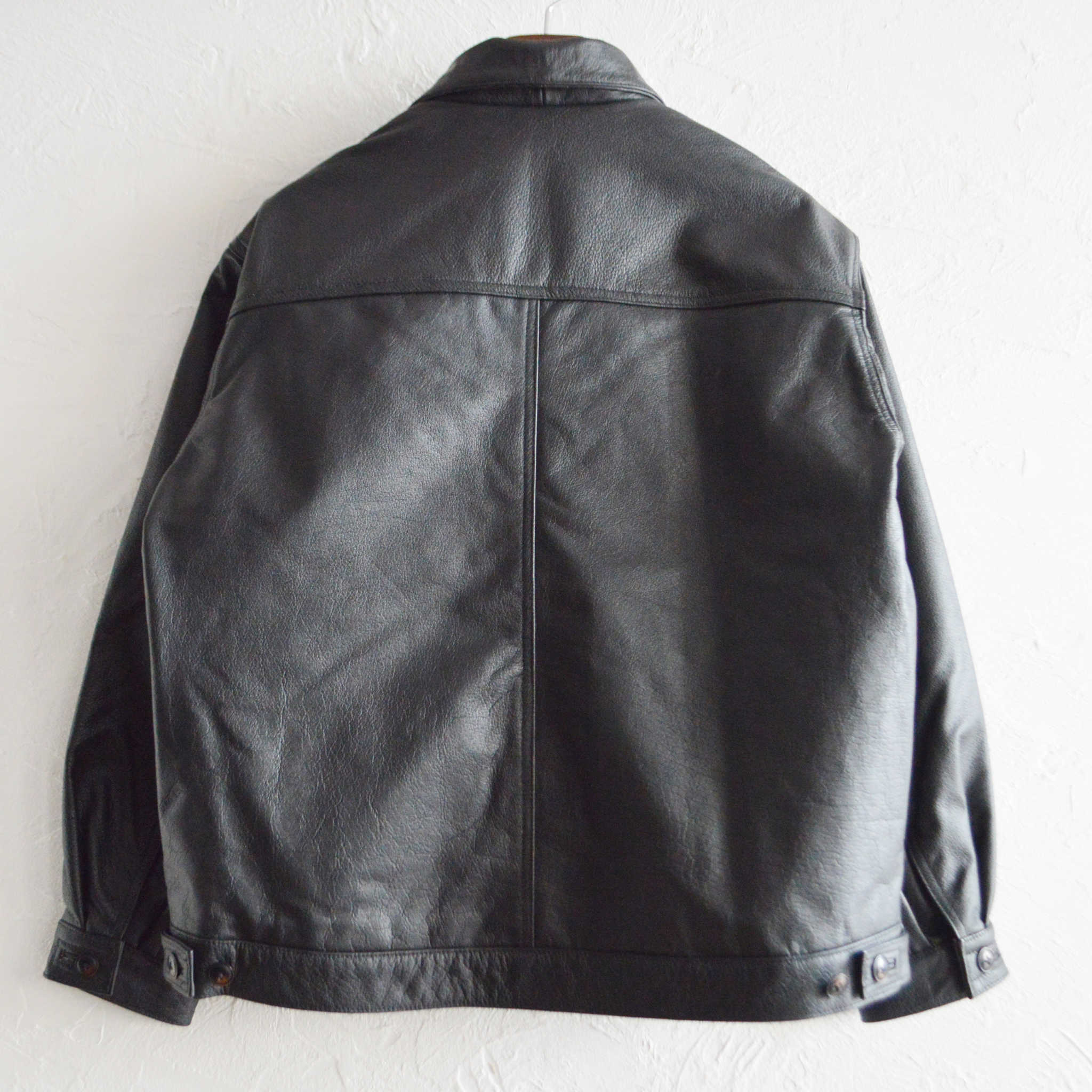 Nasngwam. ナスングワム / ATAVISM LEATHER JACKET アタビズムジャケット Msize (BLACK ブラック)