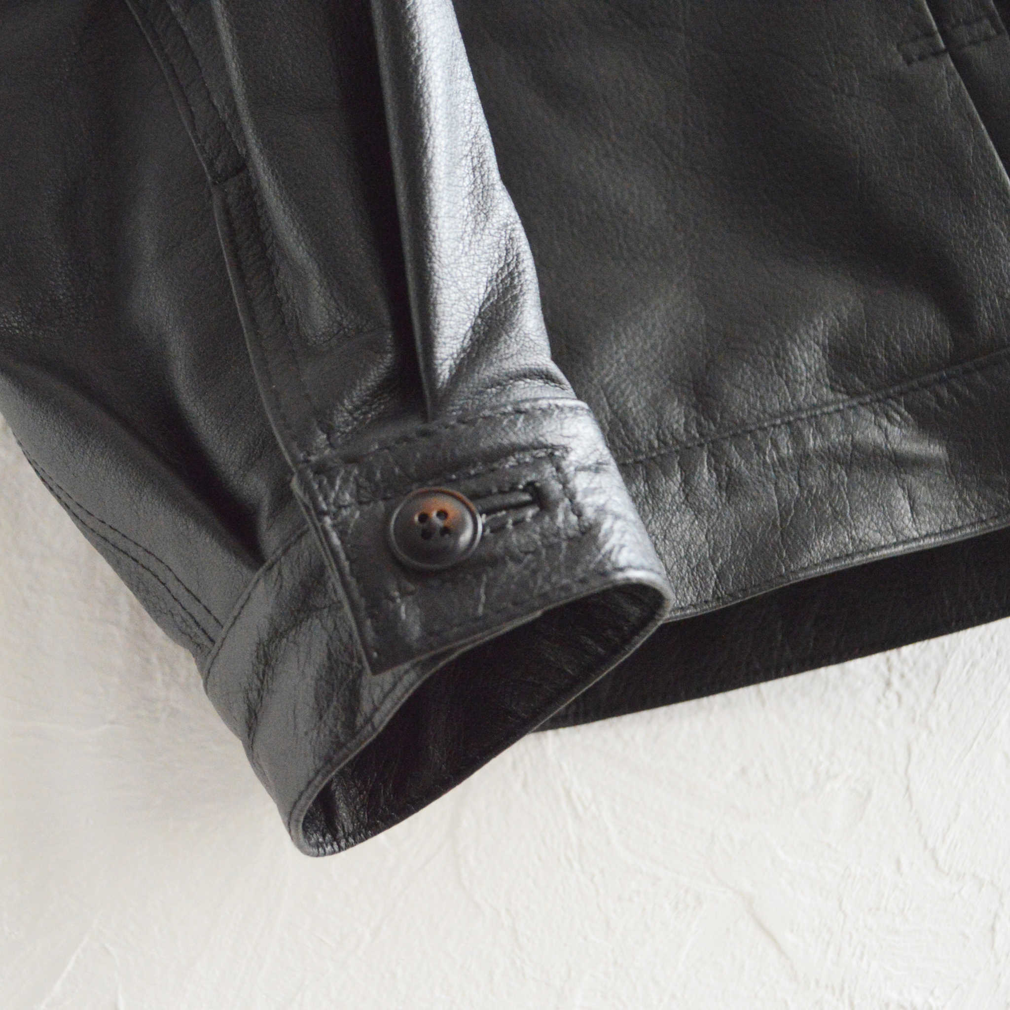 Nasngwam. ナスングワム / ATAVISM LEATHER JACKET アタビズムジャケット Msize (BLACK ブラック)