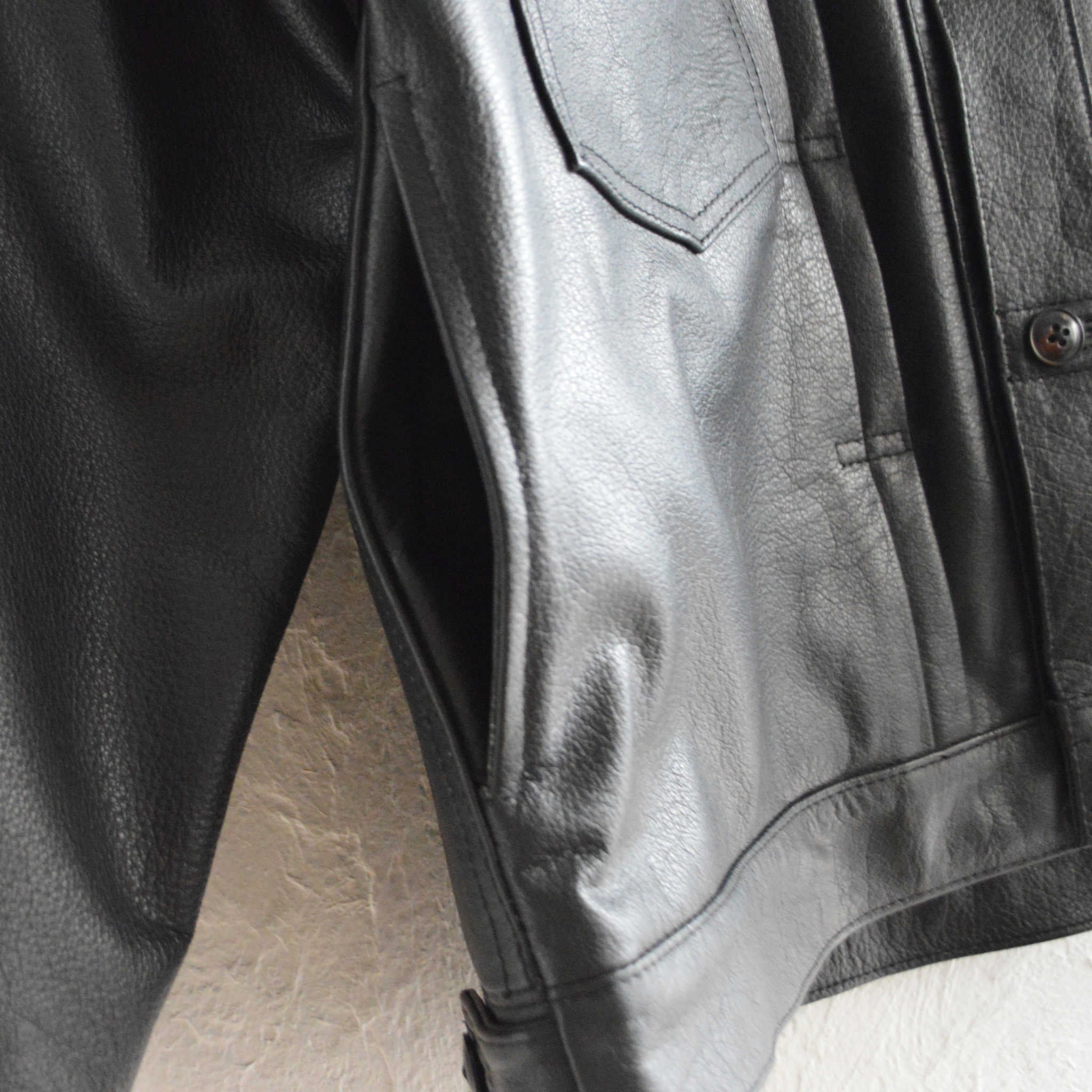 Nasngwam. ナスングワム / ATAVISM LEATHER JACKET アタビズムジャケット Msize (BLACK ブラック)