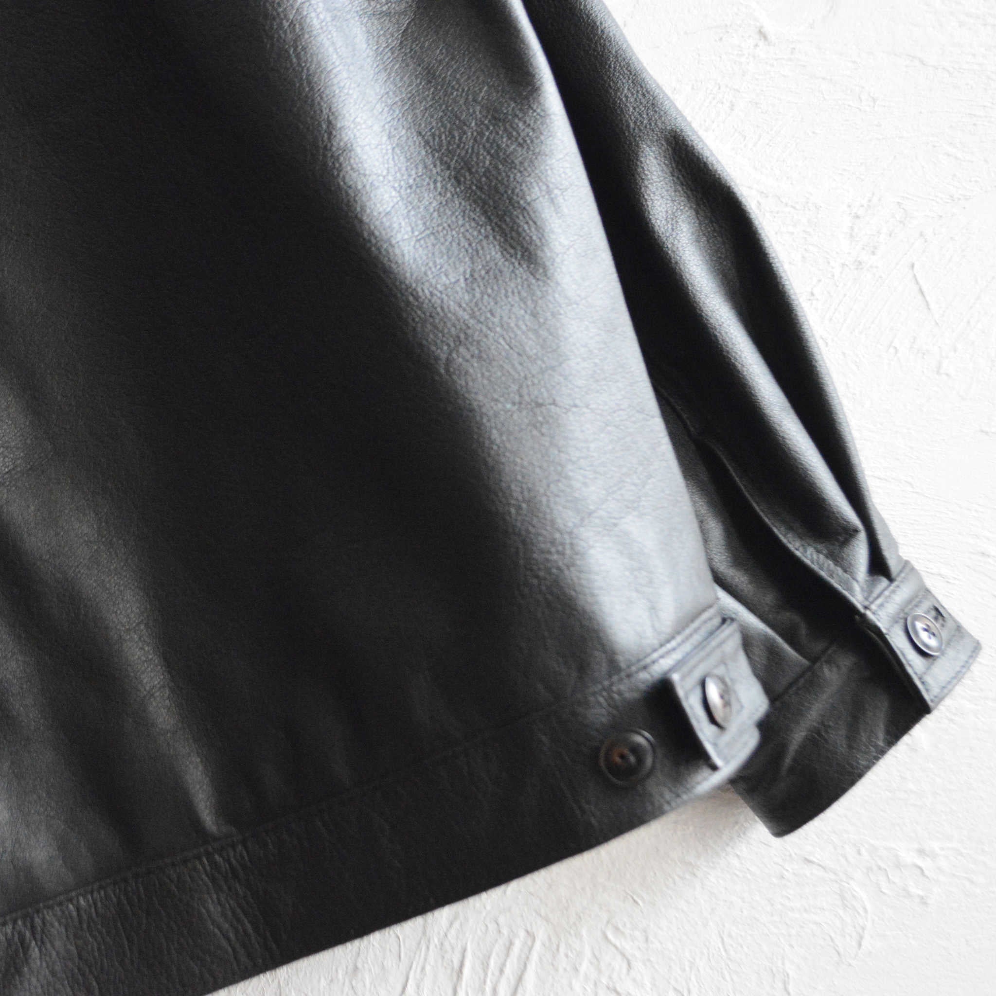 Nasngwam. ナスングワム / ATAVISM LEATHER JACKET アタビズムジャケット Msize (BLACK ブラック)