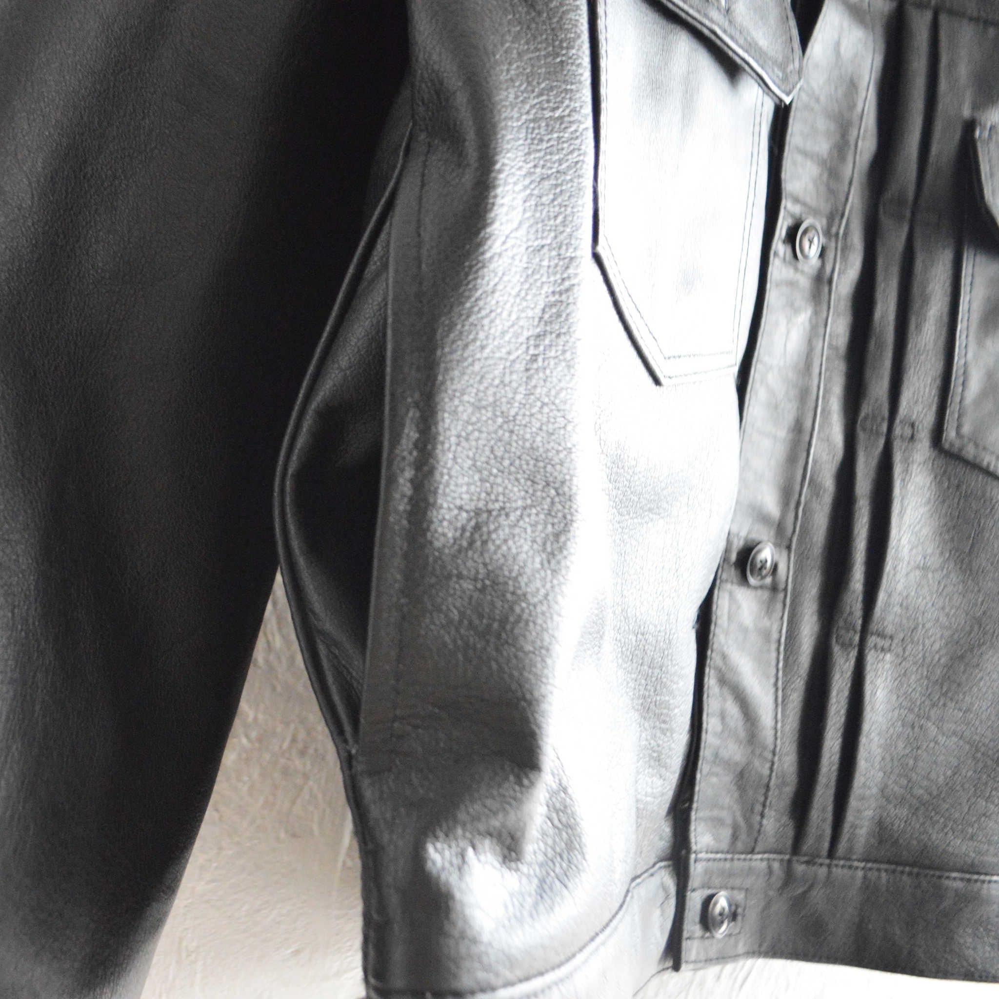 Nasngwam. ナスングワム / ATAVISM LEATHER JACKET アタビズムジャケット Lsize (BLACK ブラック)