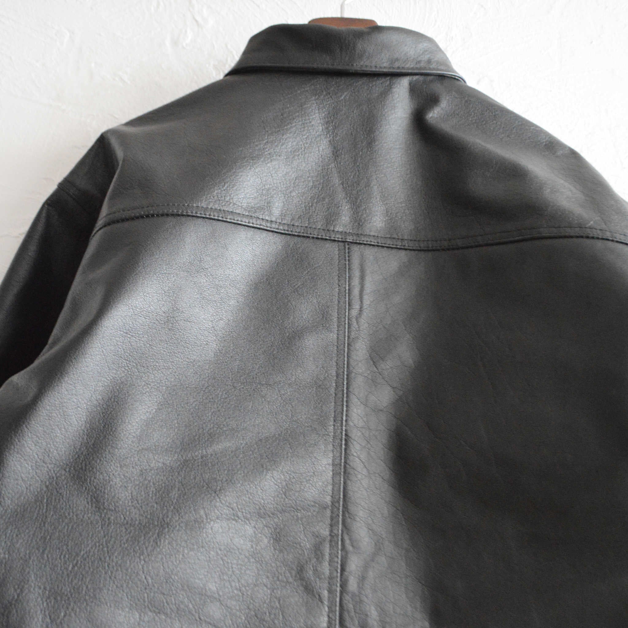 Nasngwam. ナスングワム / ATAVISM LEATHER JACKET アタビズムジャケット Lsize (BLACK ブラック)