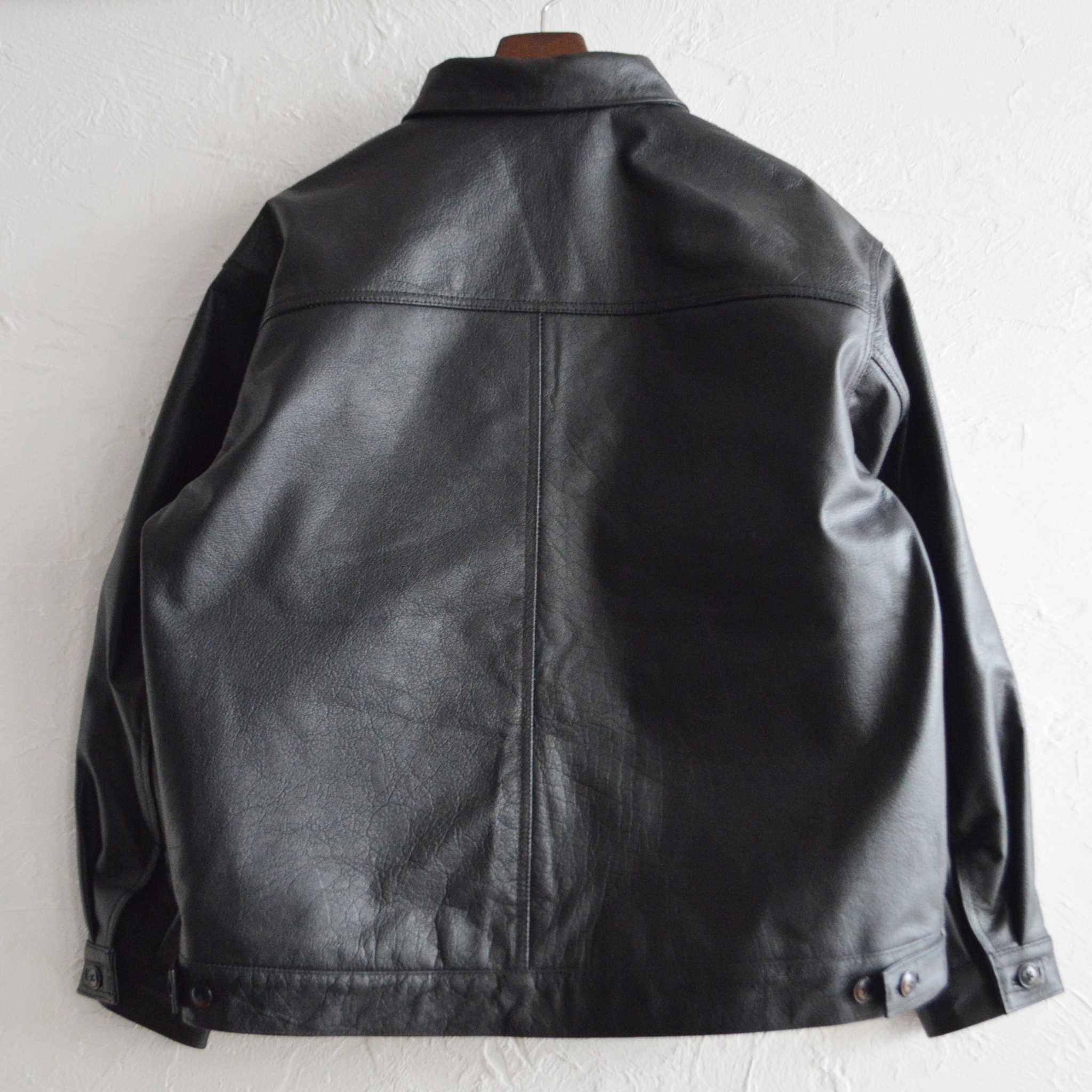 Nasngwam. ナスングワム / ATAVISM LEATHER JACKET アタビズムジャケット Lsize (BLACK ブラック)