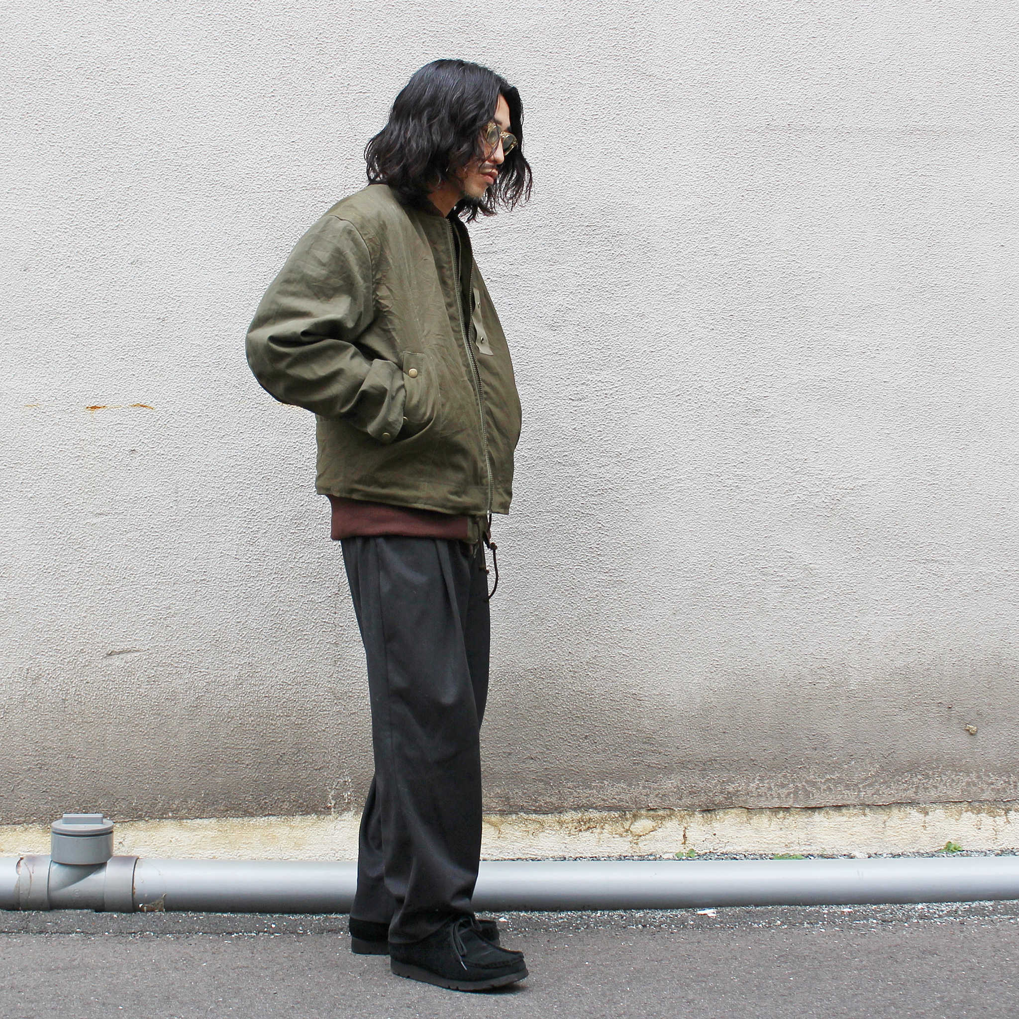 Nasngwam. ナスングワム / BARBARIAN FLIGHT JACKET バーバリアンフライトジャケット (OLIVE オリーブ)