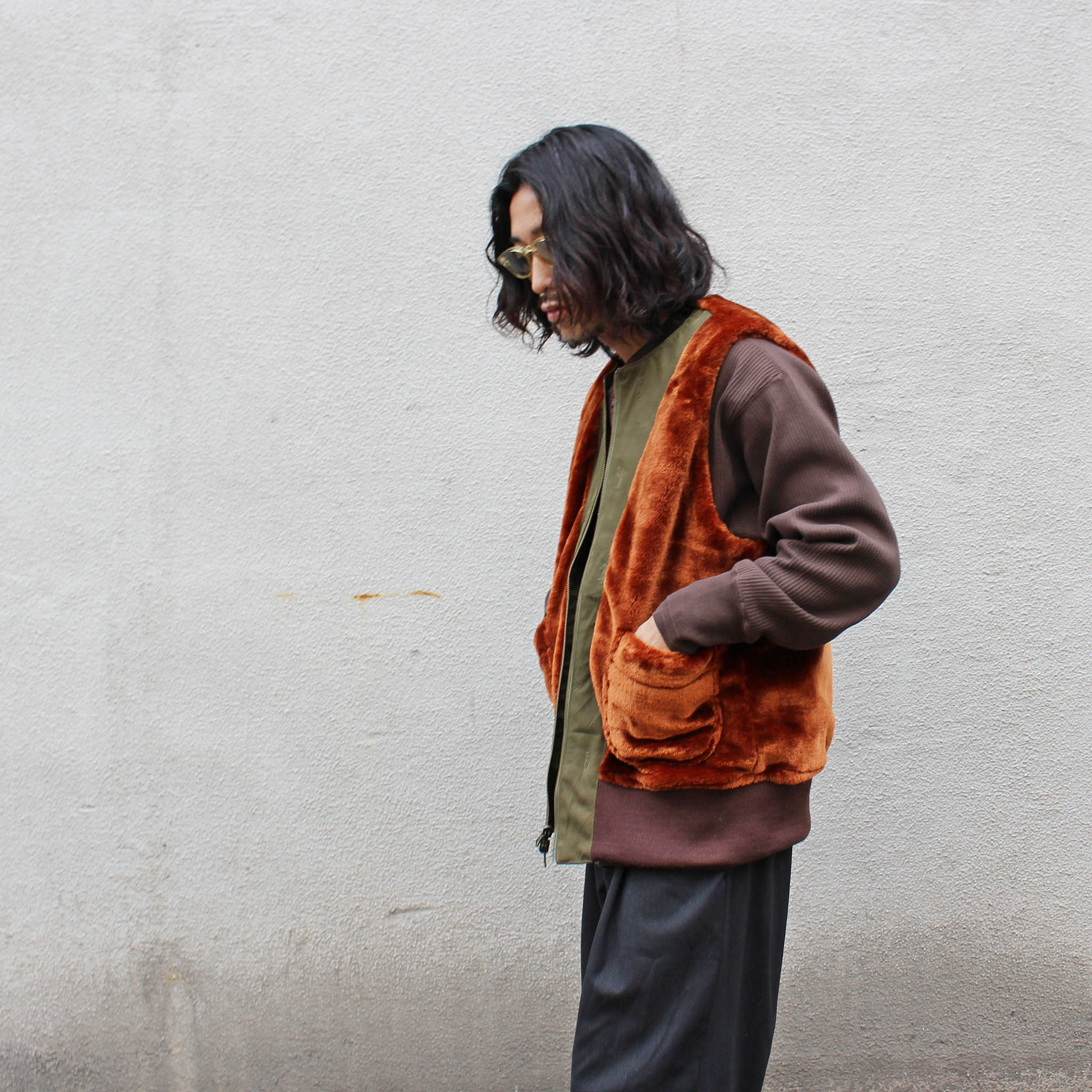 Nasngwam. ナスングワム / POLER VEST ポーラベスト (OLIVE オリーブ)