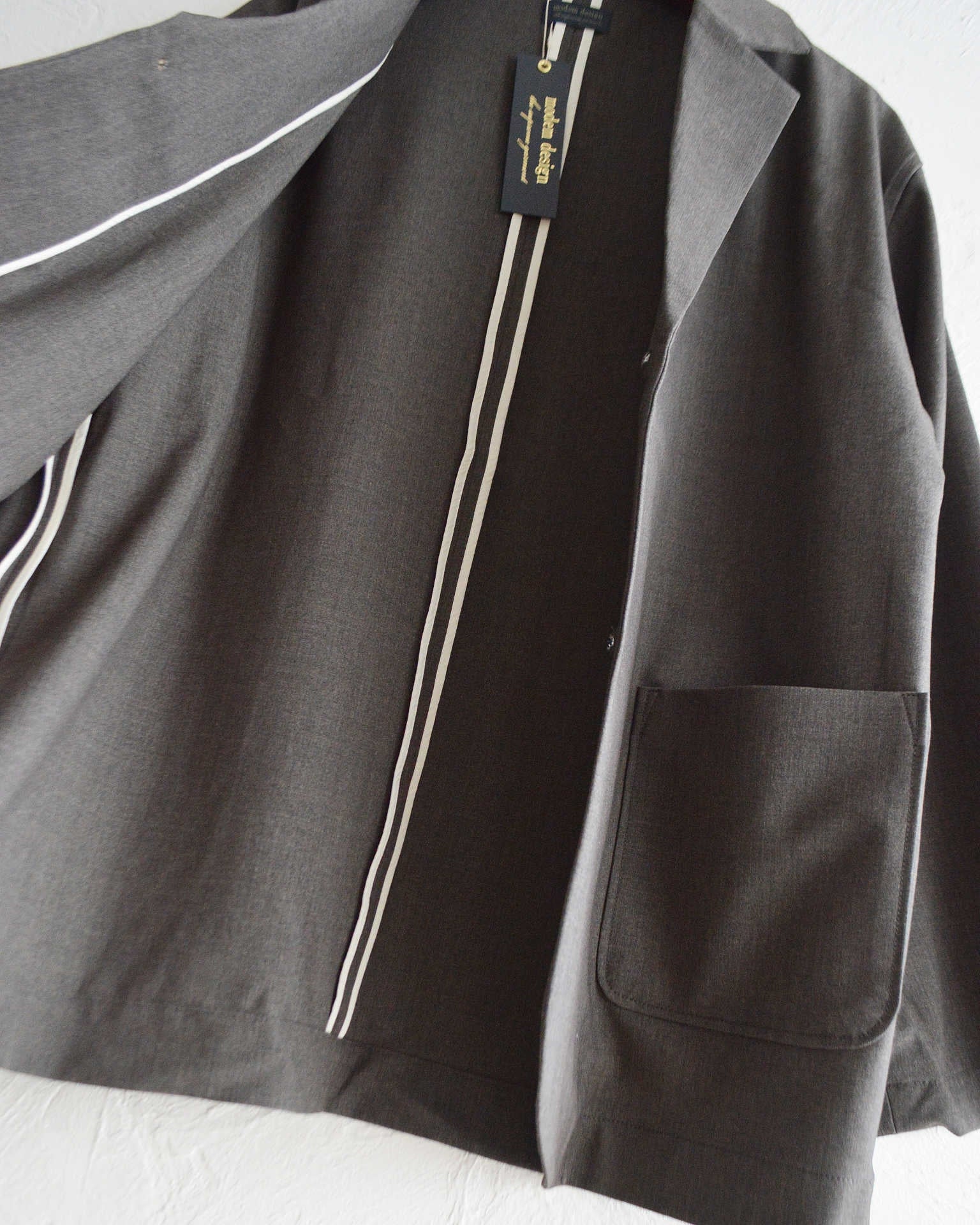 modemdesign モデムデザイン / P/R Tailored Jacket&Easy Trousers セットアップ (BROWN ブラウン)