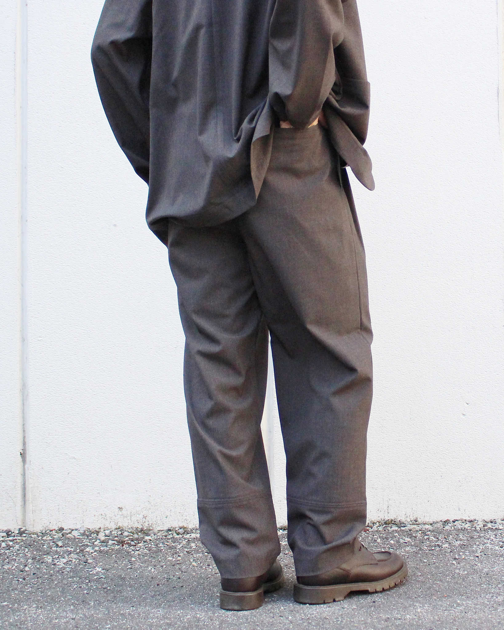 modemdesign モデムデザイン / P/R Tailored Jacket&Easy Trousers セットアップ (BROWN ブラウン)