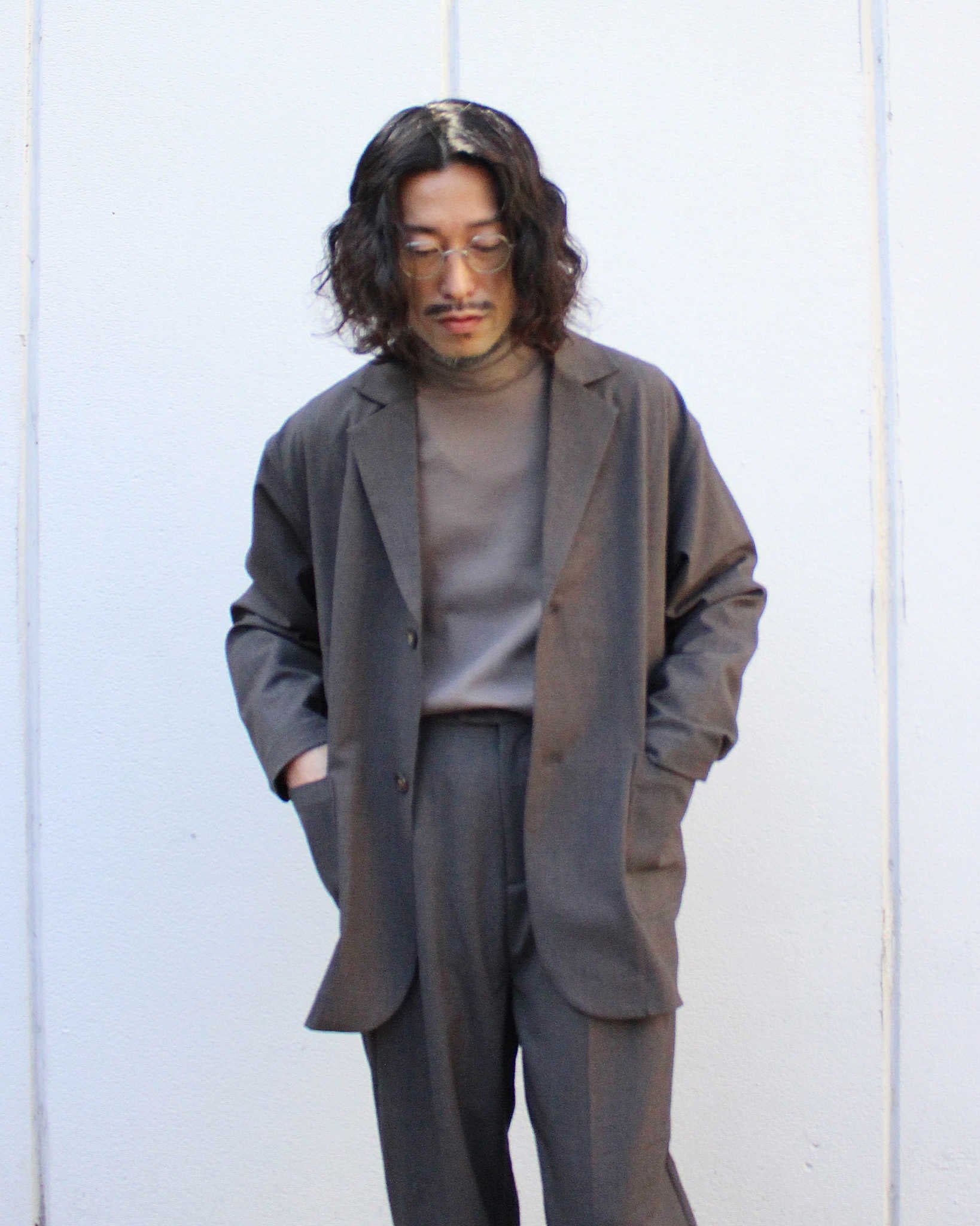 modemdesign モデムデザイン / P/R Tailored Jacket&Easy Trousers セットアップ (BROWN ブラウン)