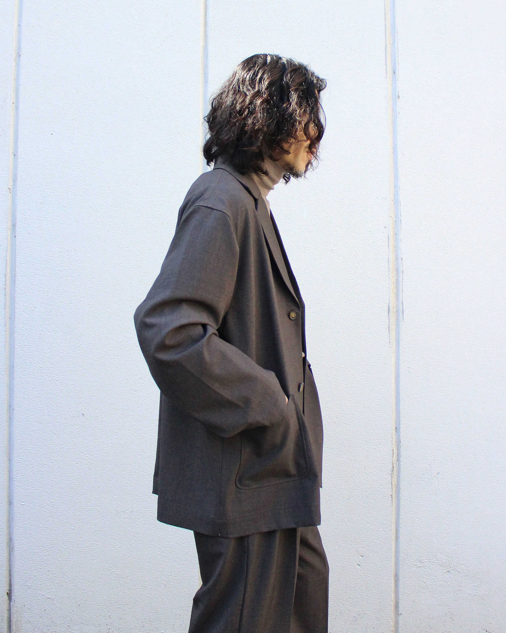 modemdesign モデムデザイン / P/R Tailored Jacket&Easy Trousers セットアップ (BROWN ブラウン)