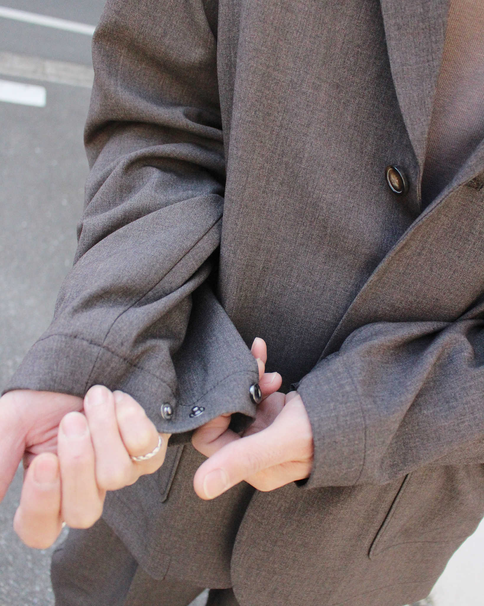 modemdesign モデムデザイン / P/R Tailored Jacket&Easy Trousers セットアップ (BROWN ブラウン)