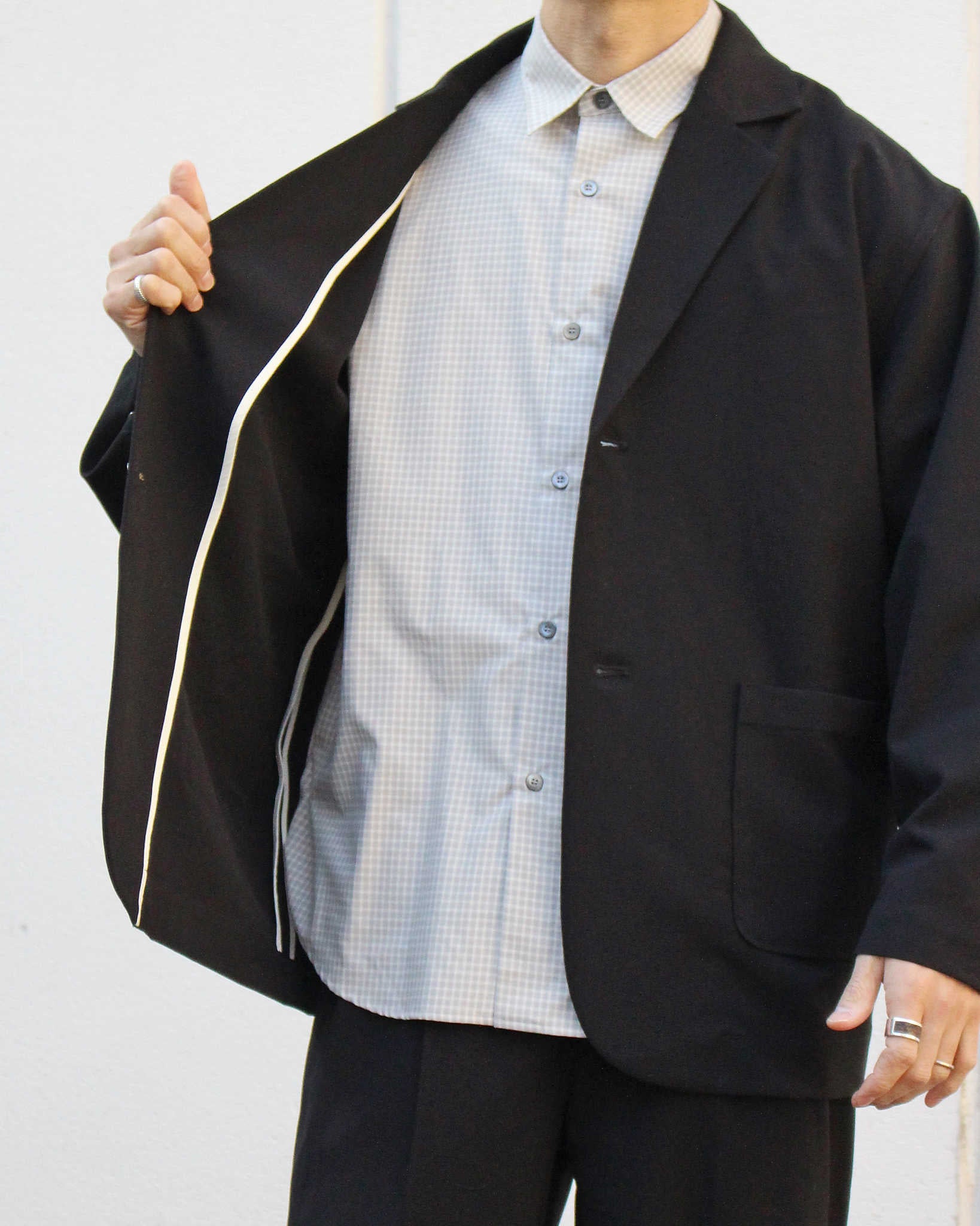 modemdesign モデムデザイン / P/R Tailored Jacket&Easy Trousers セットアップ (BLACK ブラック)