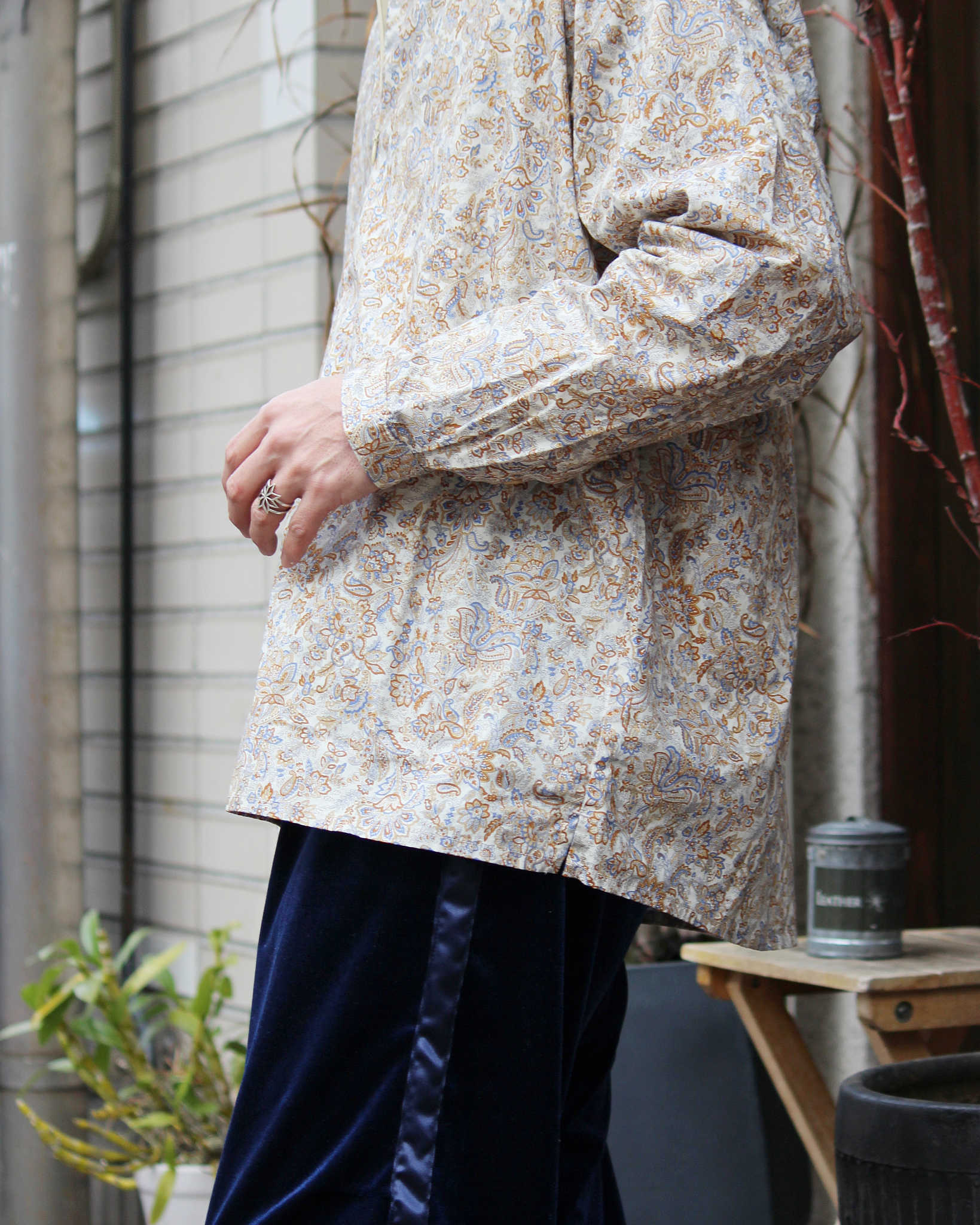 Nasngwam.×LEATHER TRAMP ナスングワム レザートランプ / CONFRONT SHIRT コンフロントシャツ (WHITE ホワイト)