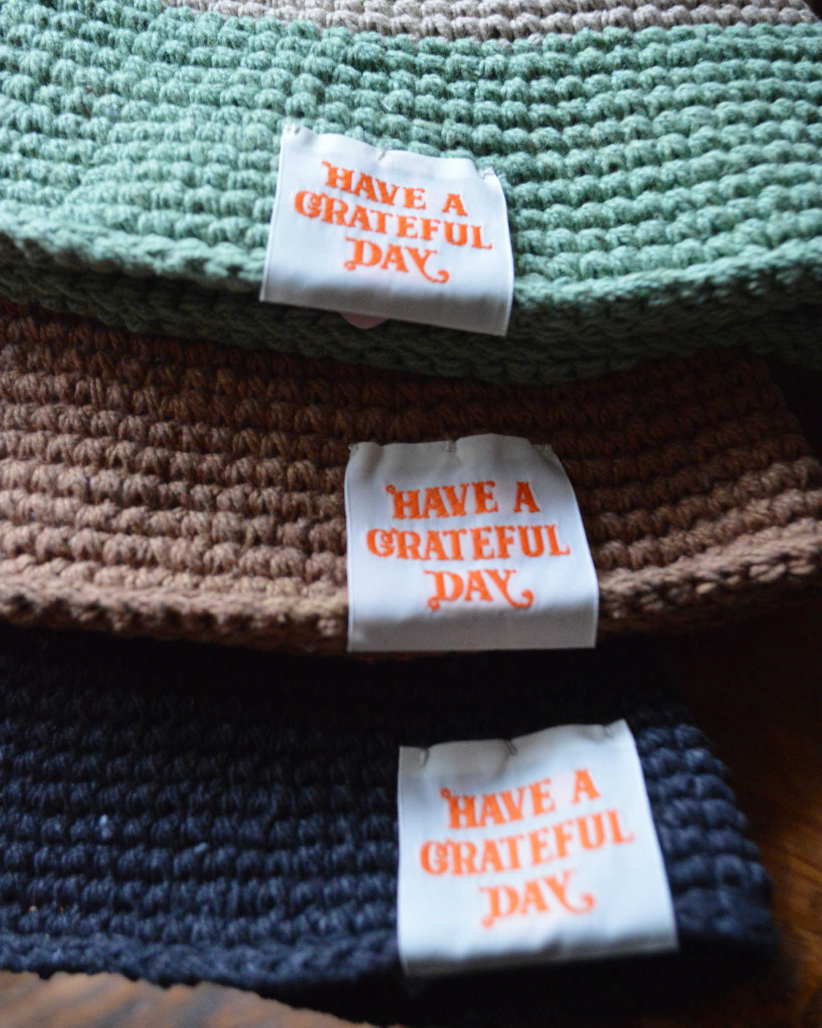 HAVE A GRATEFUL DAY ハブアグレイトフルデイ / CROCHET HAT クロシェハット