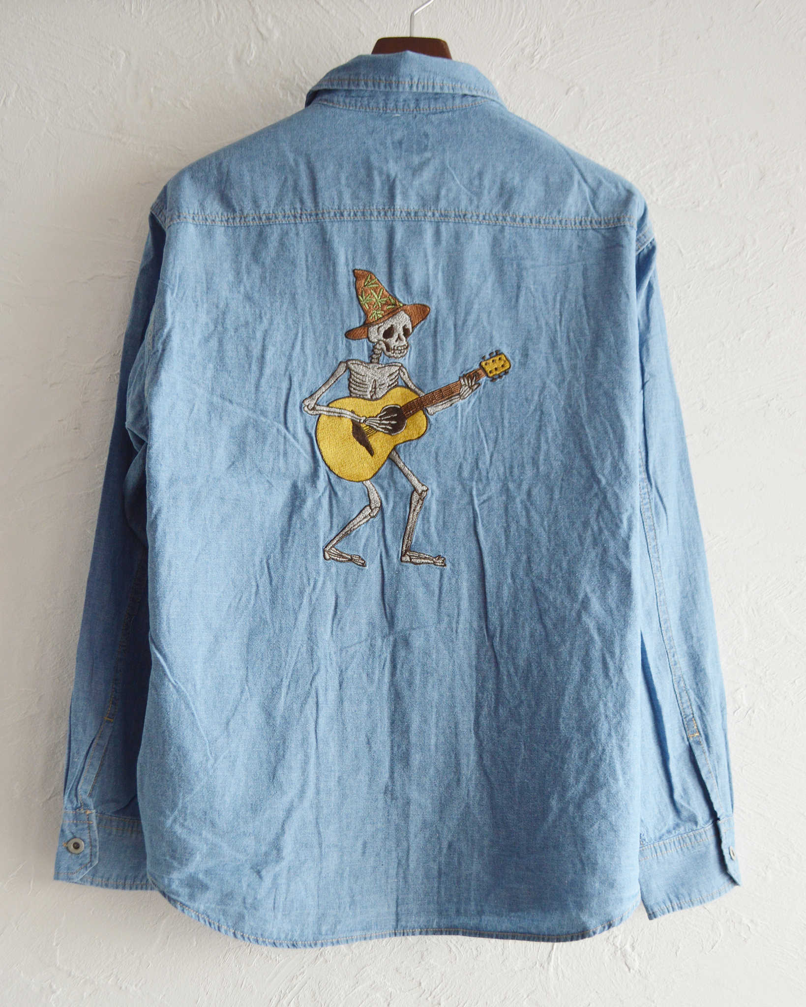 GOHEMP ゴーヘンプ / PLEATS WORK SHIRTS プリーツワークシャツ (BLUE)